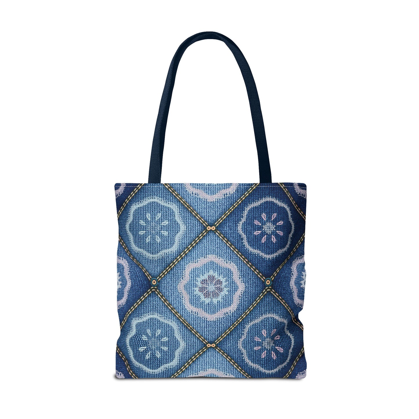 Denim Fabric Imitation Print Unisex Canvas Bag Poly Spun 3 Sizes Tote Bag 123