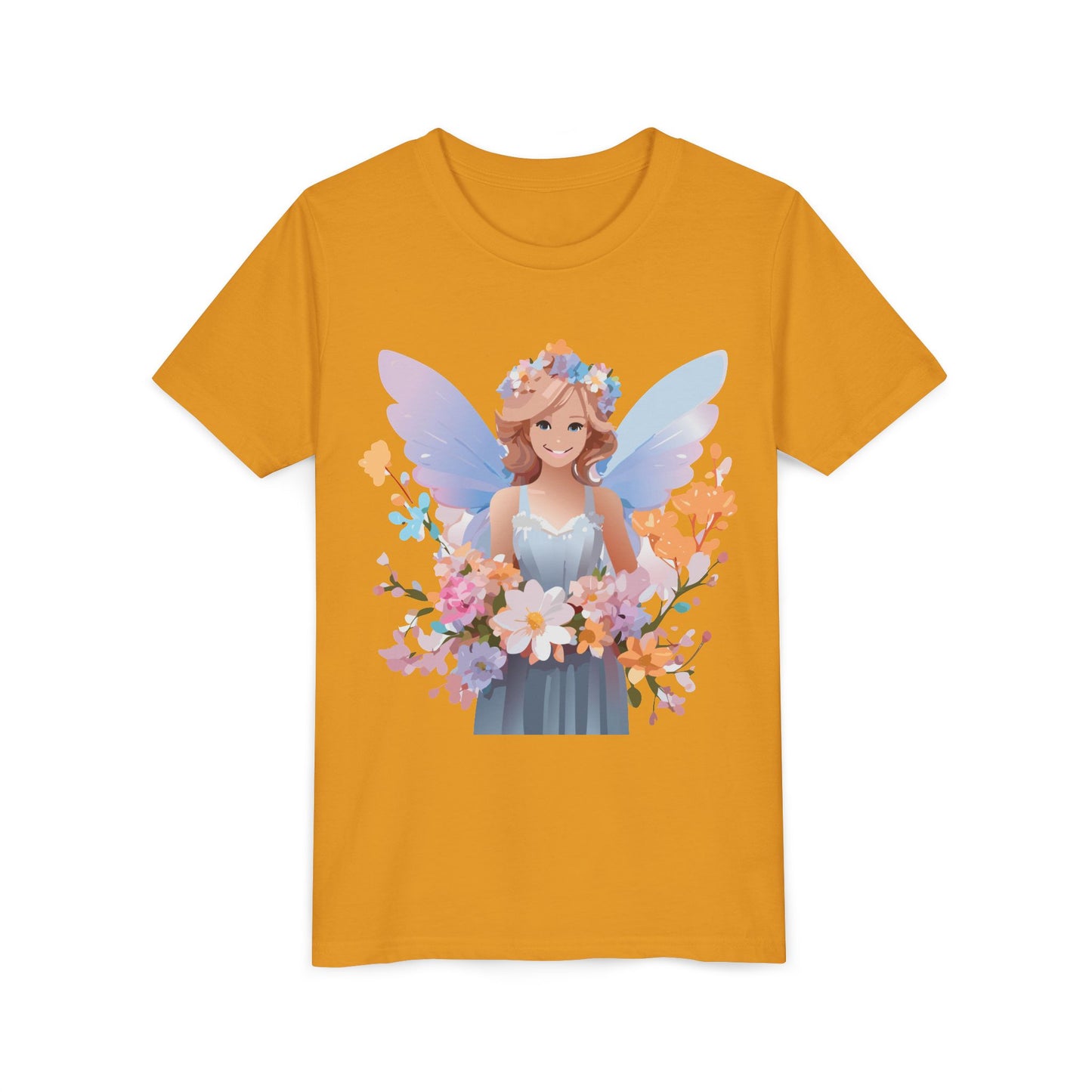 Enchanting Fairy Floral Youth Short Sleeve Tee - Perfect for Spring Celebrations (9-14)