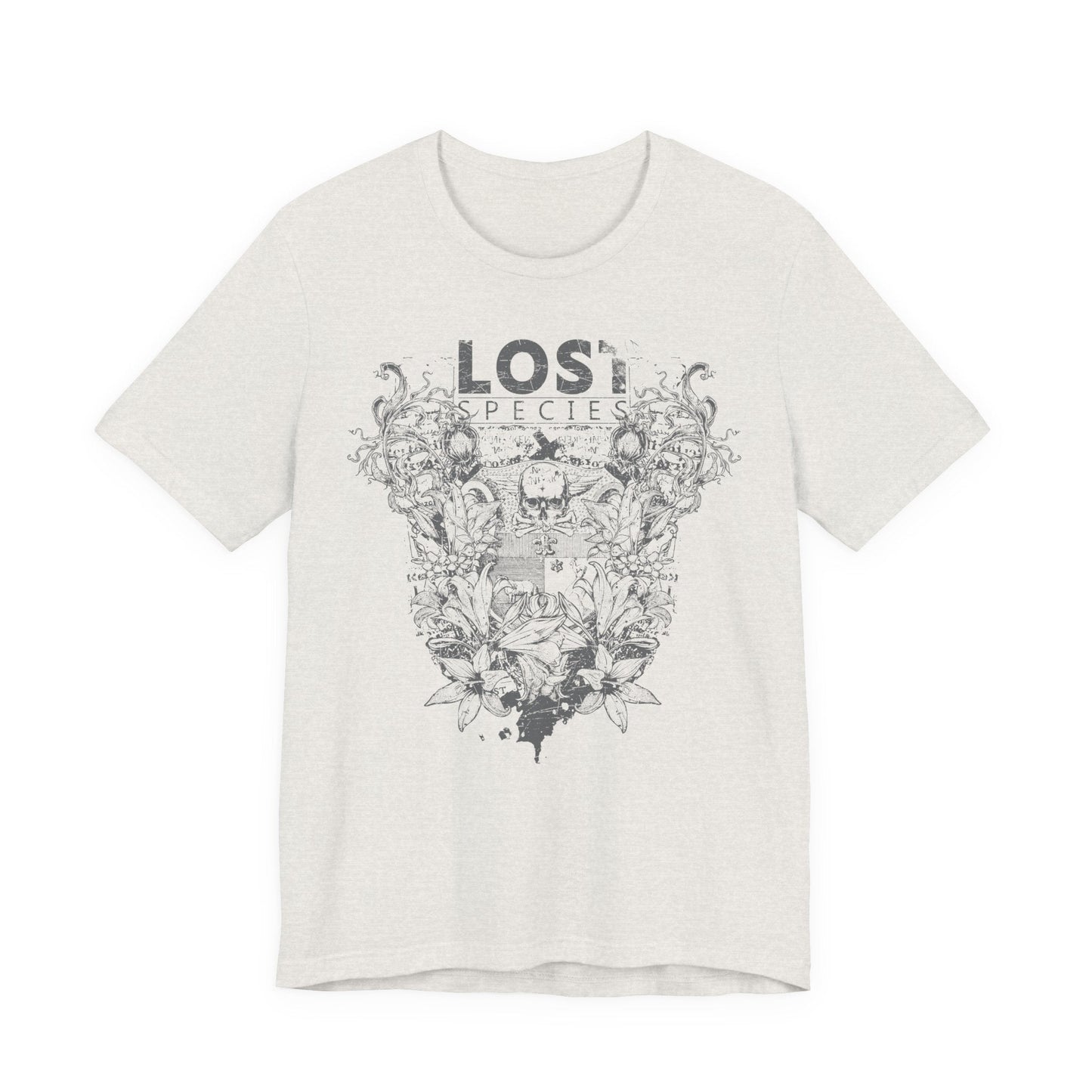 Lost Species Tee Floral Wildlife Illustration Rock Band T-Shirt A-7