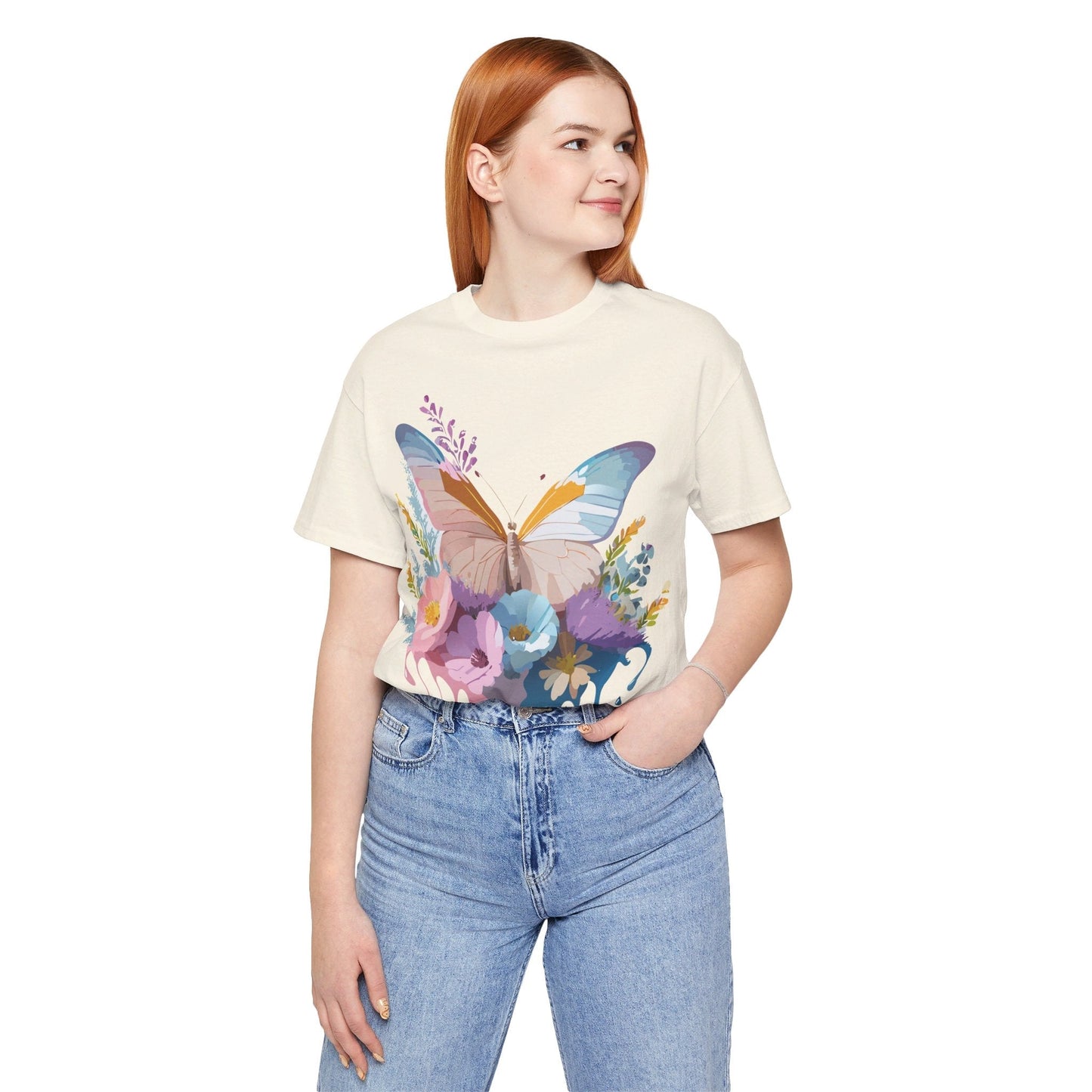 Butterfly Graphic Tee Unisex Short Sleeve Adelpha Artwork Vintage Inspired