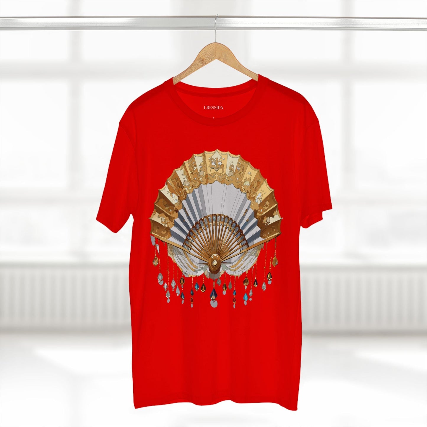 Antique Fan Graphic Design T-Shirt Unisex 100 Cotton Floral Carnival Artwork Tee 13