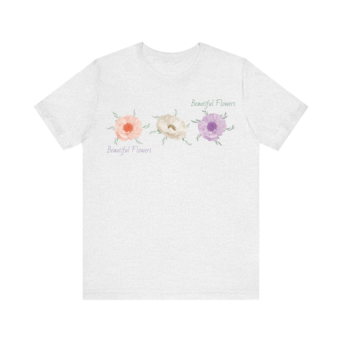 Floral Graphic Tee Shirt - Bella+Canvas Unisex 100 Cotton 50