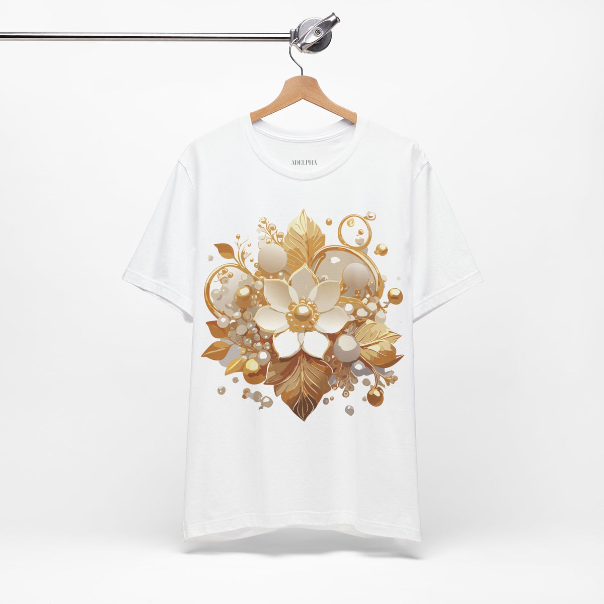 Jewelry Graphic Unisex Cotton Bella+Canvas Tee with Gemstones Art Design m22
