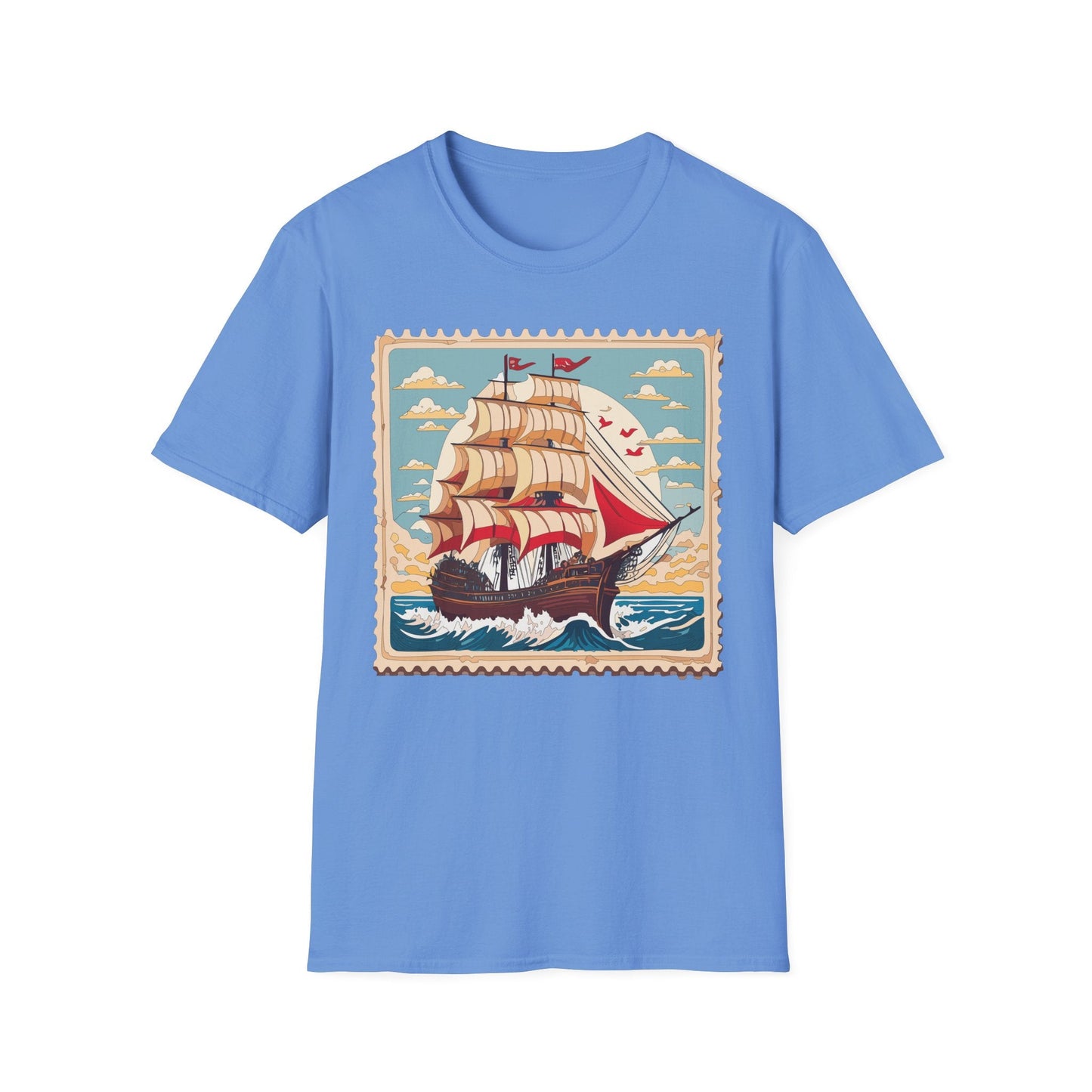 Ship T Shirts Frigate T Shirts Vessel Tee Shirt Unisex Softstyle Gildan 64000 Cotton Tee