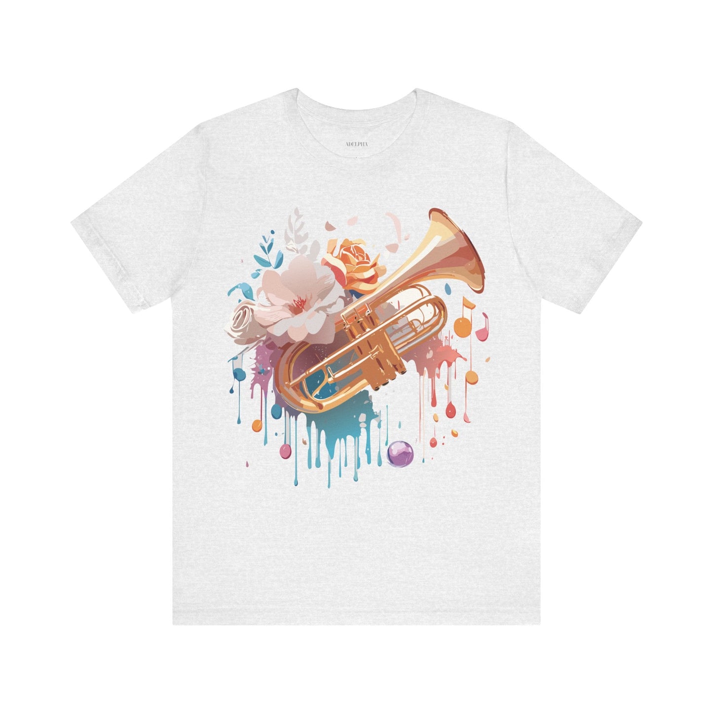 Music Graphic Unisex 100 Cotton Vintage Art with Musical Elements Tee 138