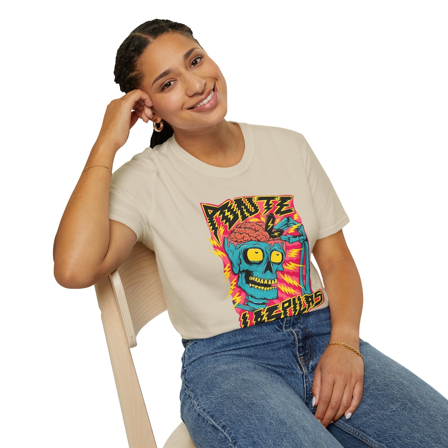 Skull Tee Shirt Unisex Skeleton Shirt Gildan Softstyle 64000 100 Percent Ring Spun Cotton
