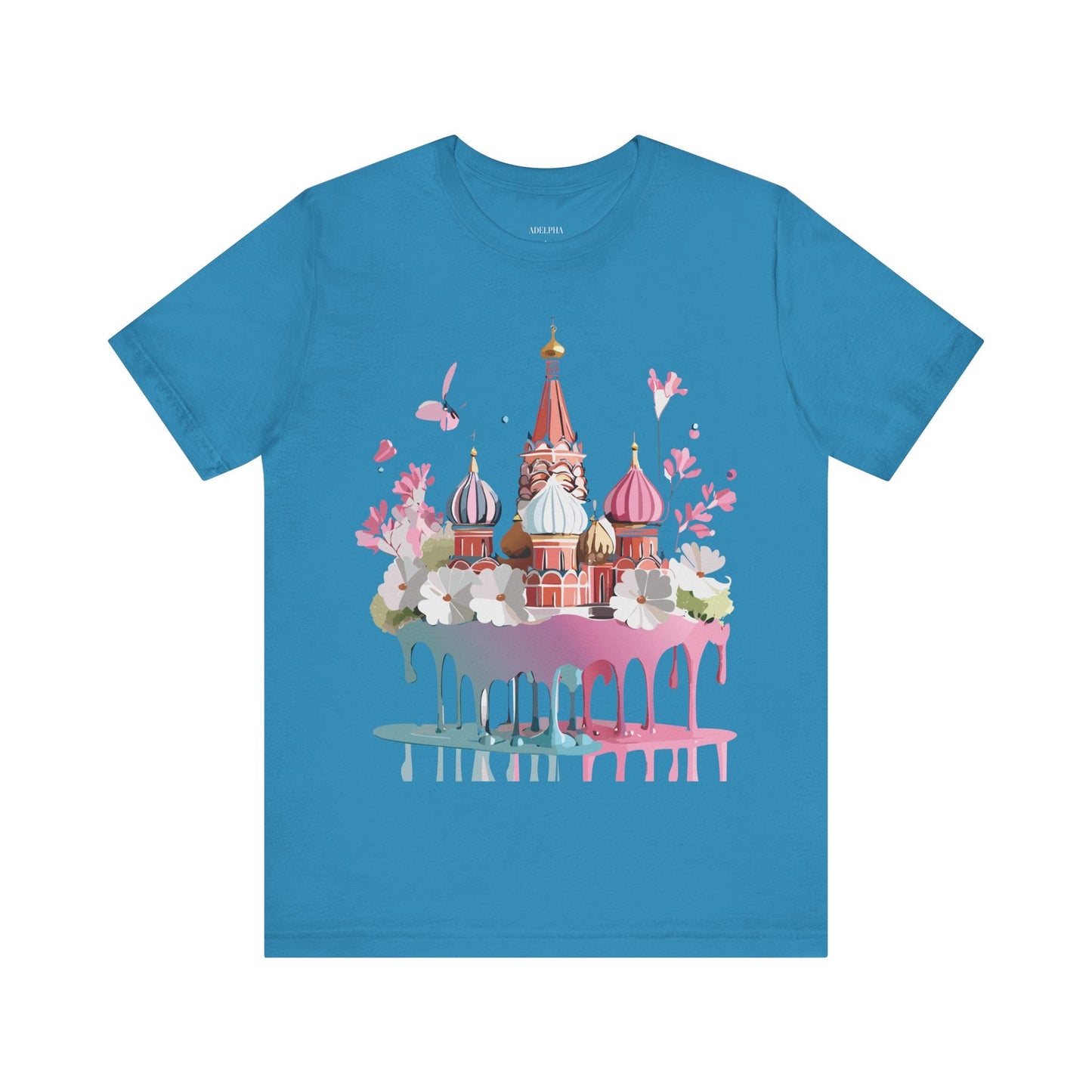 Unisex Moscow Tourist Shirt Graphic Tee By Adelpha Vintage Inspired Art For Everyday Wear