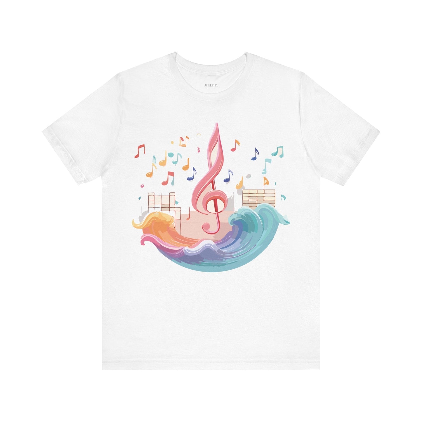 Music Graphic Unisex 100 Cotton Vintage Art with Musical Elements Tee 30