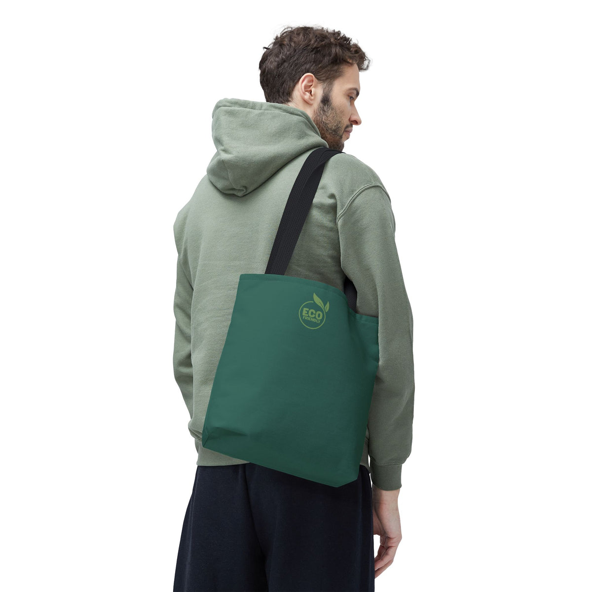 ECO GREEN COLOR CANVAS BAG HIGH-QUALITY 100% SPUN POLYESTER 3 SIZES BAG-E7