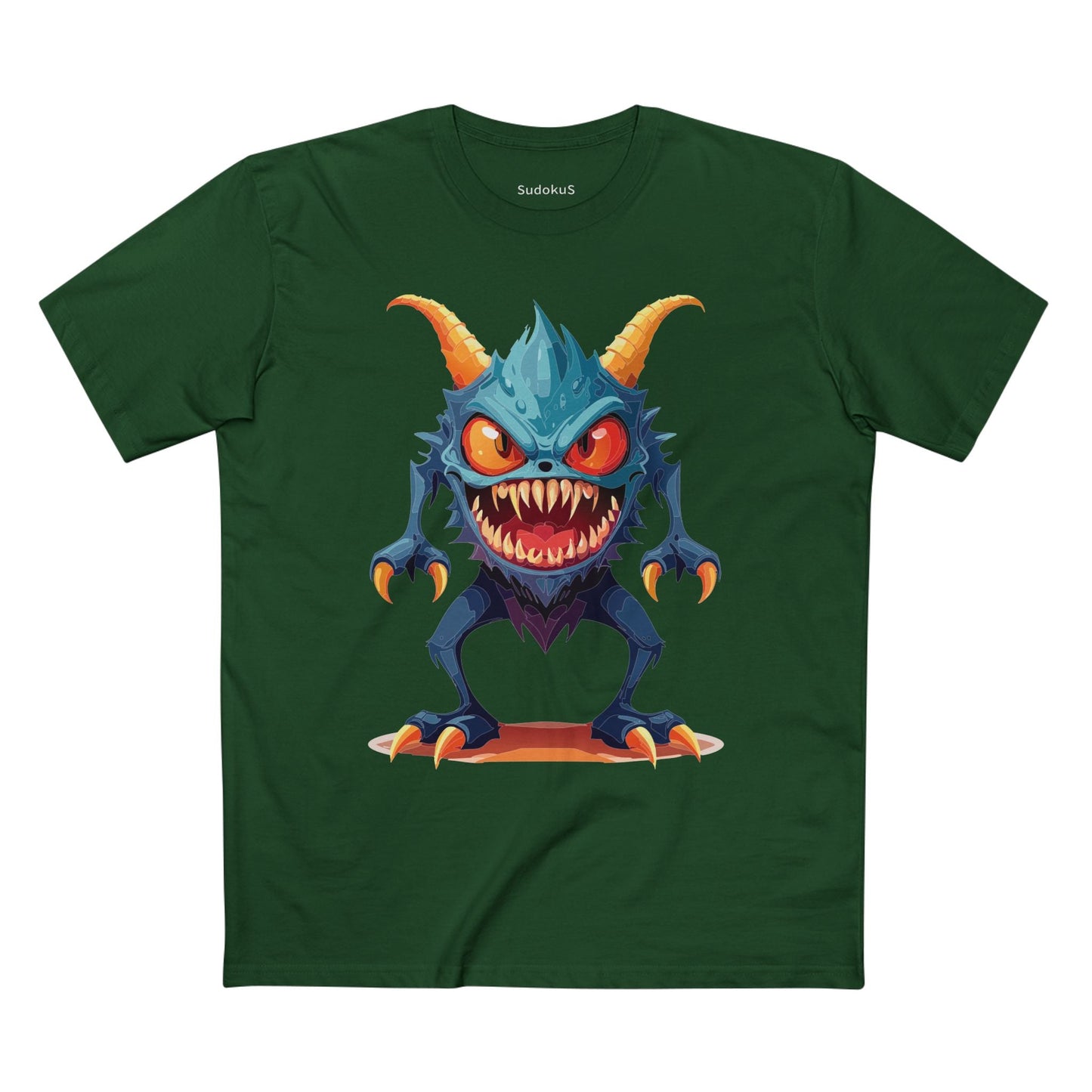 Cartoon Monsters Graphic Unisex 100 Cotton Staple Tee 1