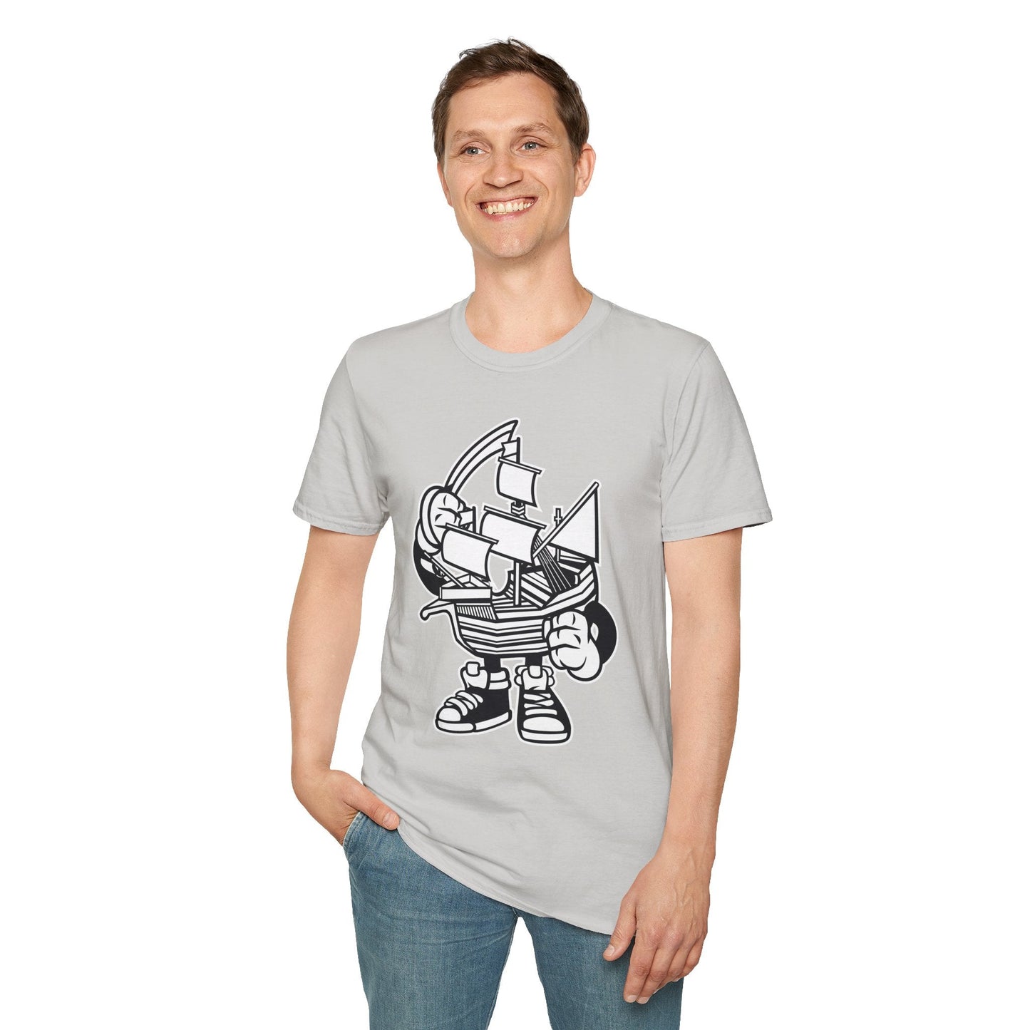 Cartoon T Shirt Animation Tee Funny Unisex Gildan Softstyle 64000 Cotton Art Design