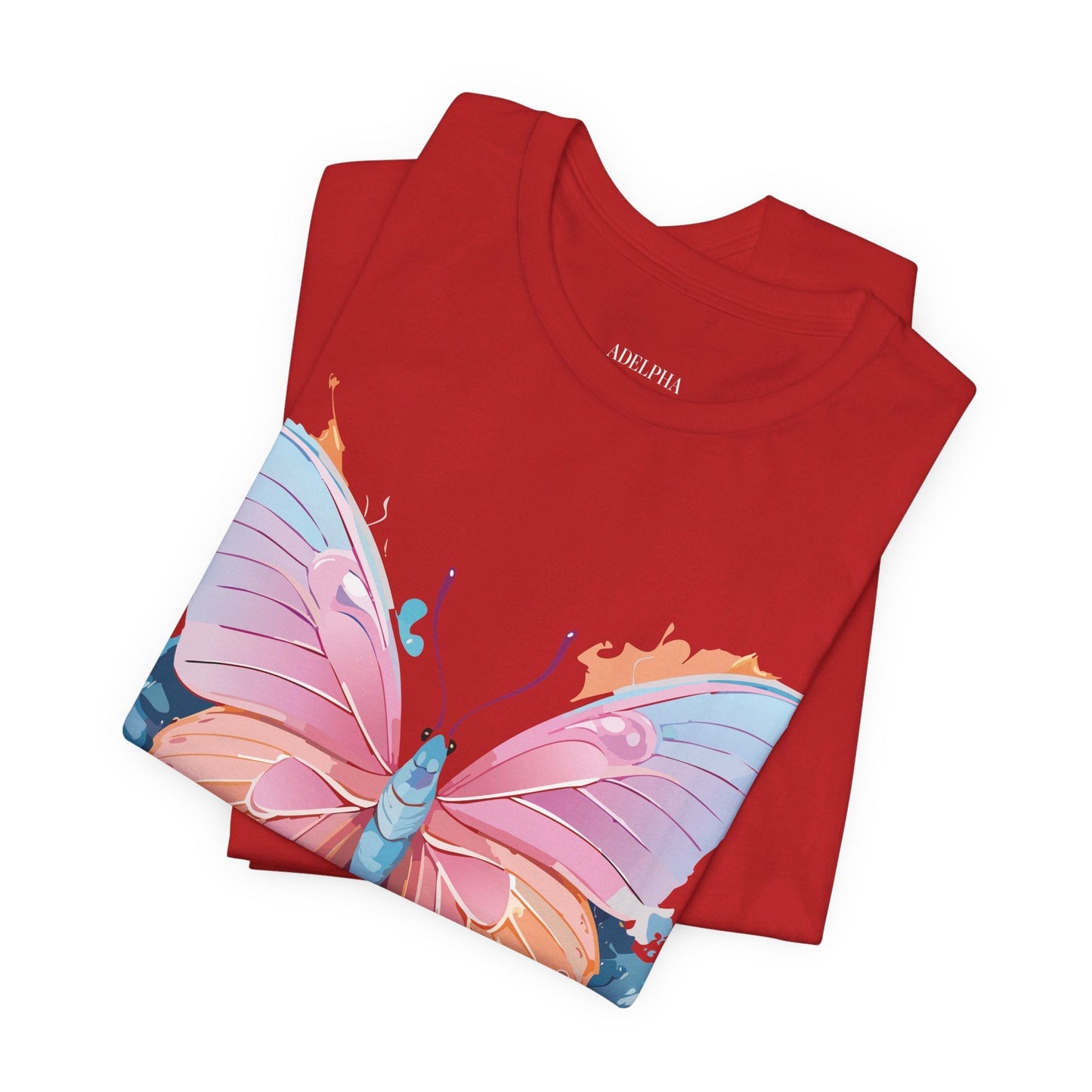 Butterfly Graphic Unisex 100 Cotton Lightweight Vintage Design Jersey Tee 88