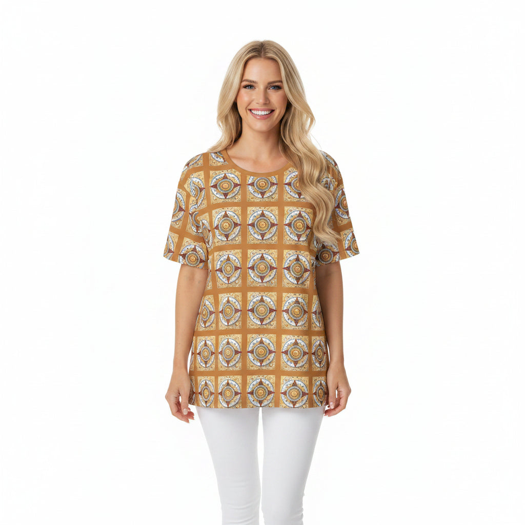 Unisex Poly T-Shirt with Abstract Graphic Design Print