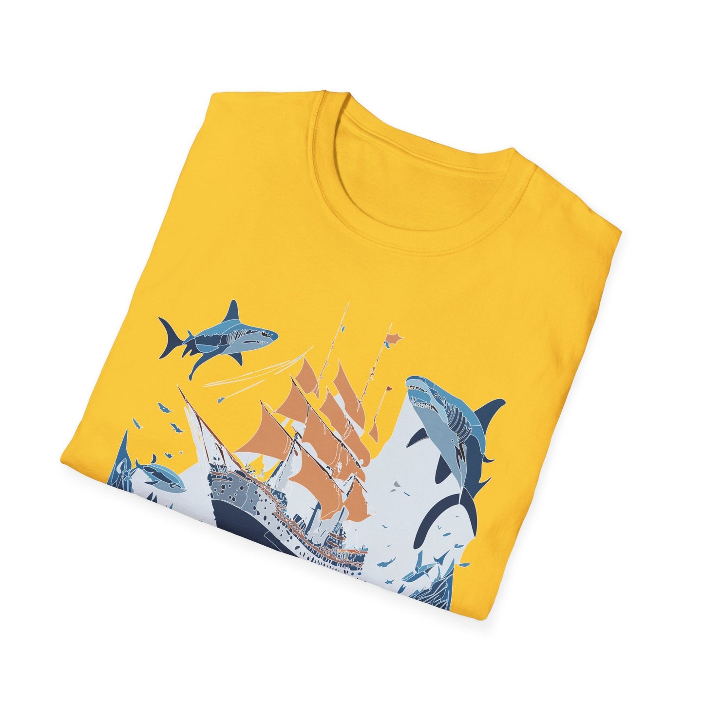 Ocean Graphic Unisex Softstyle Cotton Tee 18
