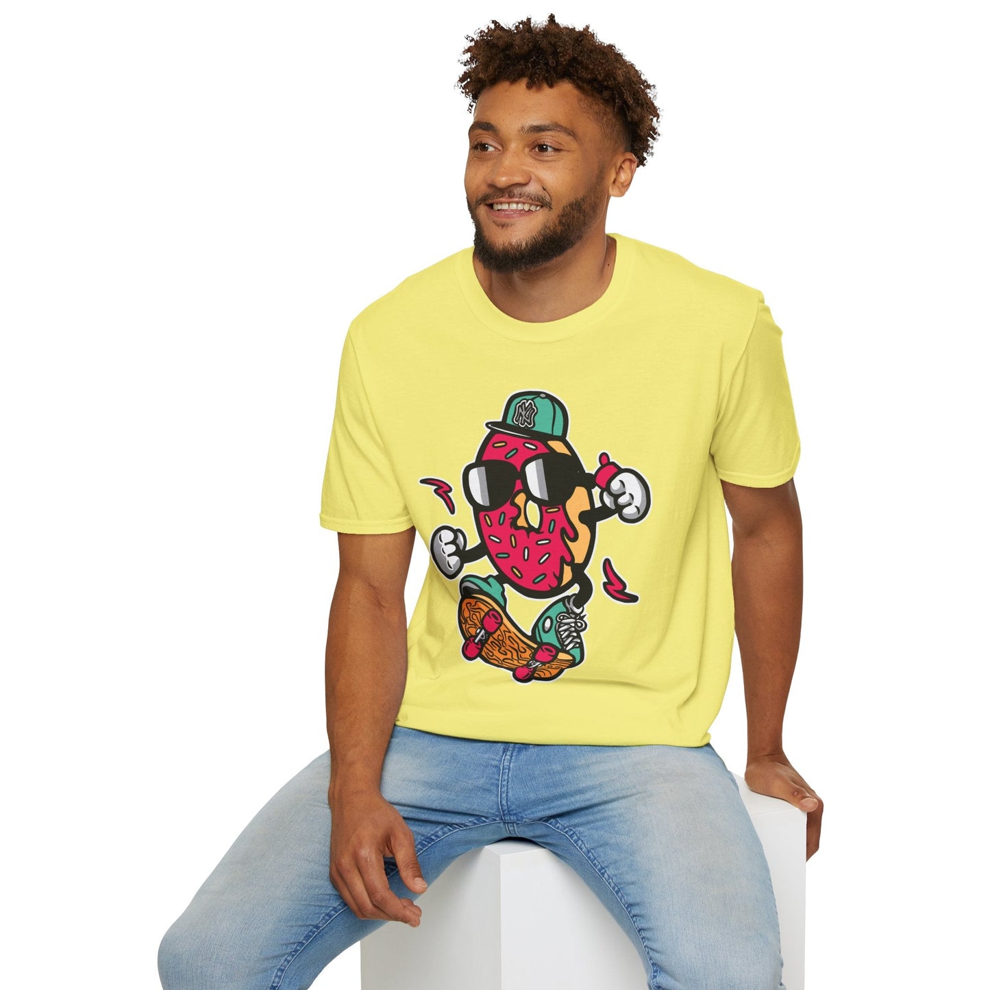 Cartoon T Shirt Animation Tee Funny Art Graphic Shirt Unisex Gildan Softstyle 64000