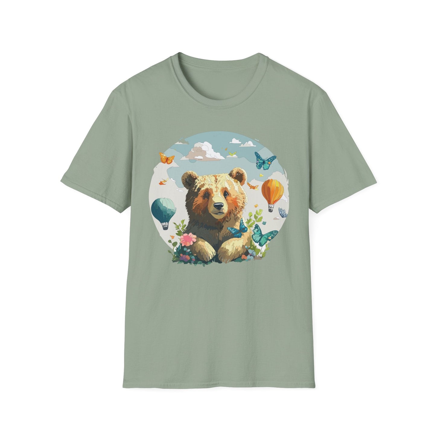 Bear T Shirt Unisex Teddy Bear Tee Softstyle 64000 Breathable Everyday Wear For All Ages