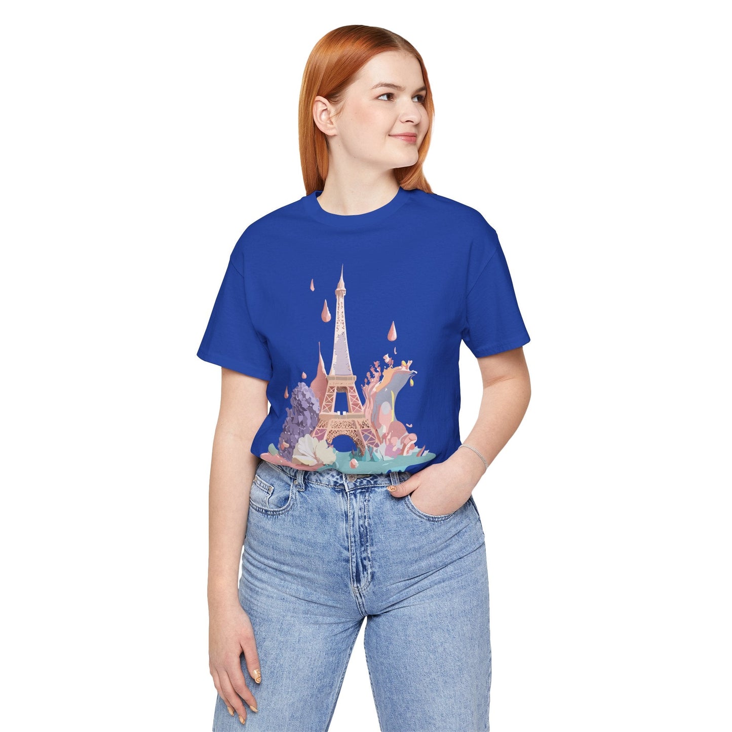 Paris Graphic Tee Unisex Short Sleeve Shirt With Vintage Inspired Adelpha Artwork