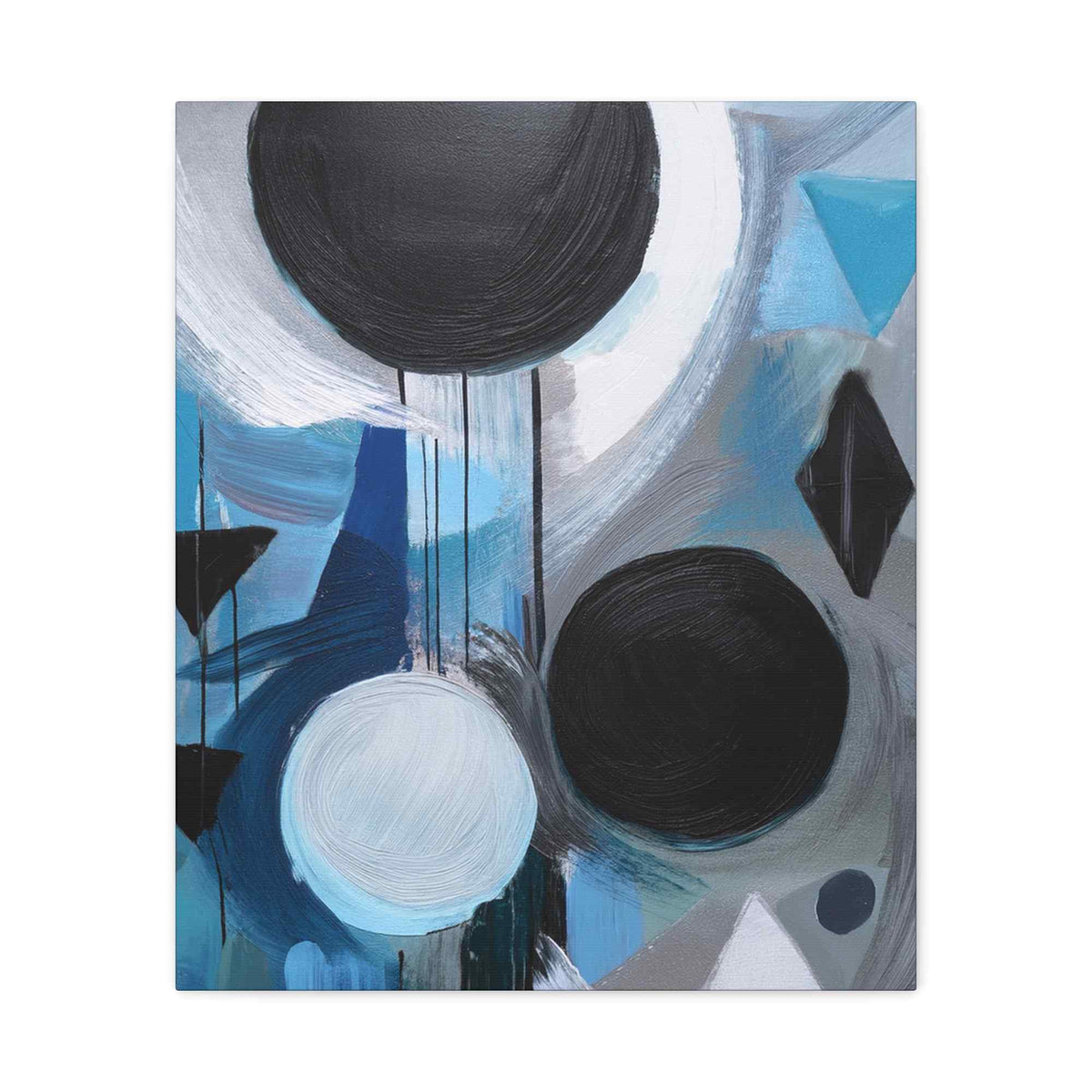 Blue Abstract Painting Print Canvas 20x24,20x30,24x30, 24x32,24x36,30x40, 32x48,36x48,40x60 Pine-Wood Inner Frame ABS-30