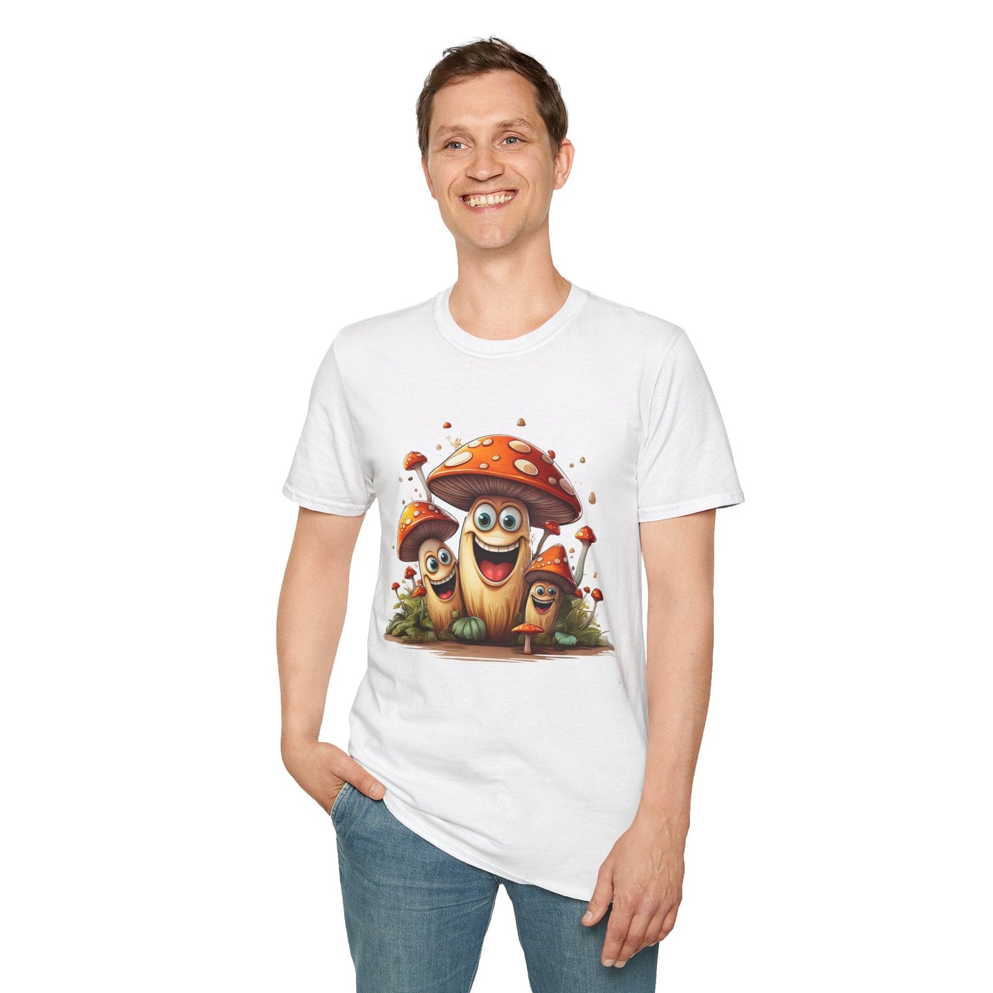 Mashroom Tee Shirt Unisex Funny Mashroom Design Softstyle 100 Percent Cotton Gildan