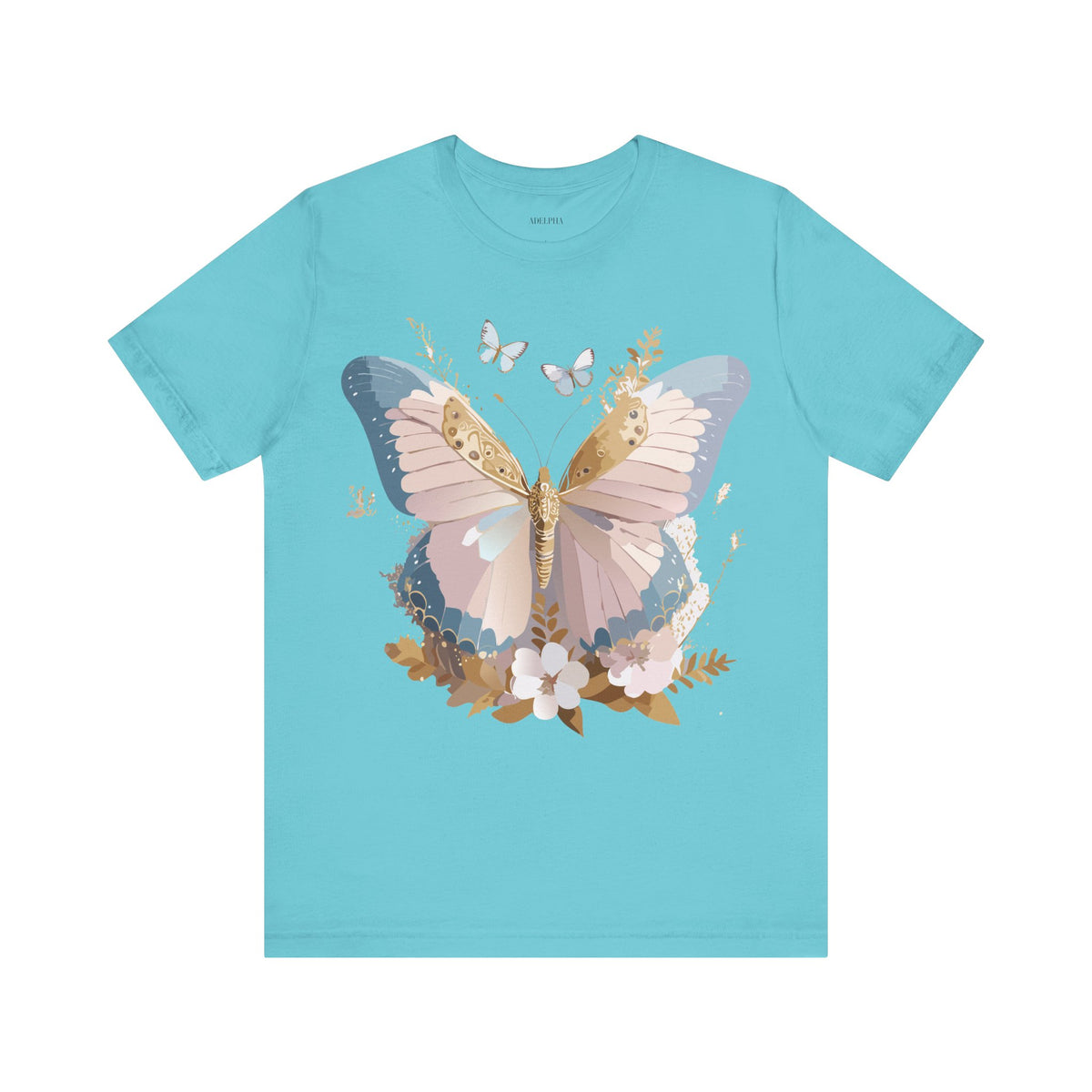 Butterfly Graphic Unisex Cotton Bella+Canvas Tee with Art Design n04