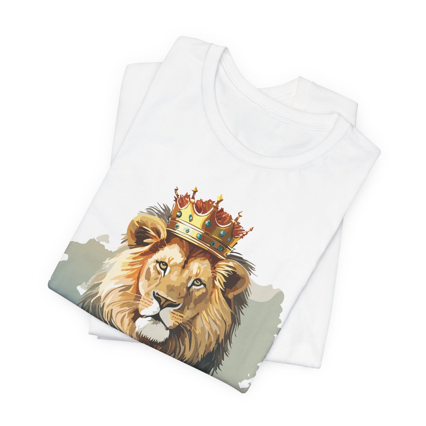 Majestic Lion Crown T-shirt, Animal Shirt, Lion Tee, Unisex Top, Birthday Gift, Shirt with Animal design