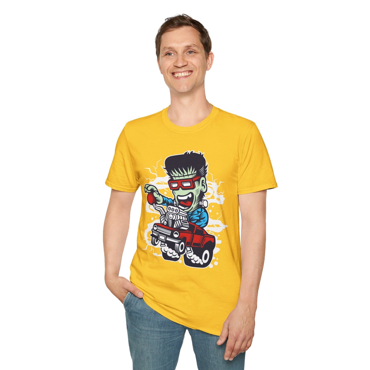 Cartoon T Shirt Animation Tee Funny Unisex Softstyle Gildan 64000 100 Percent Cotton