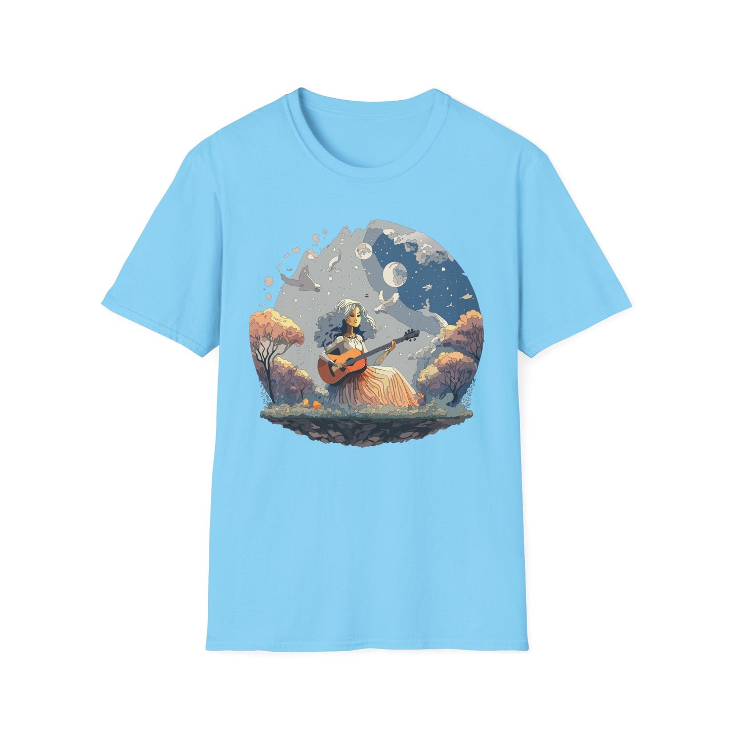 Womens Graphic T Shirt Art Design Tee Unisex Softstyle Cotton Shirt Everyday Comfort Durable Wear