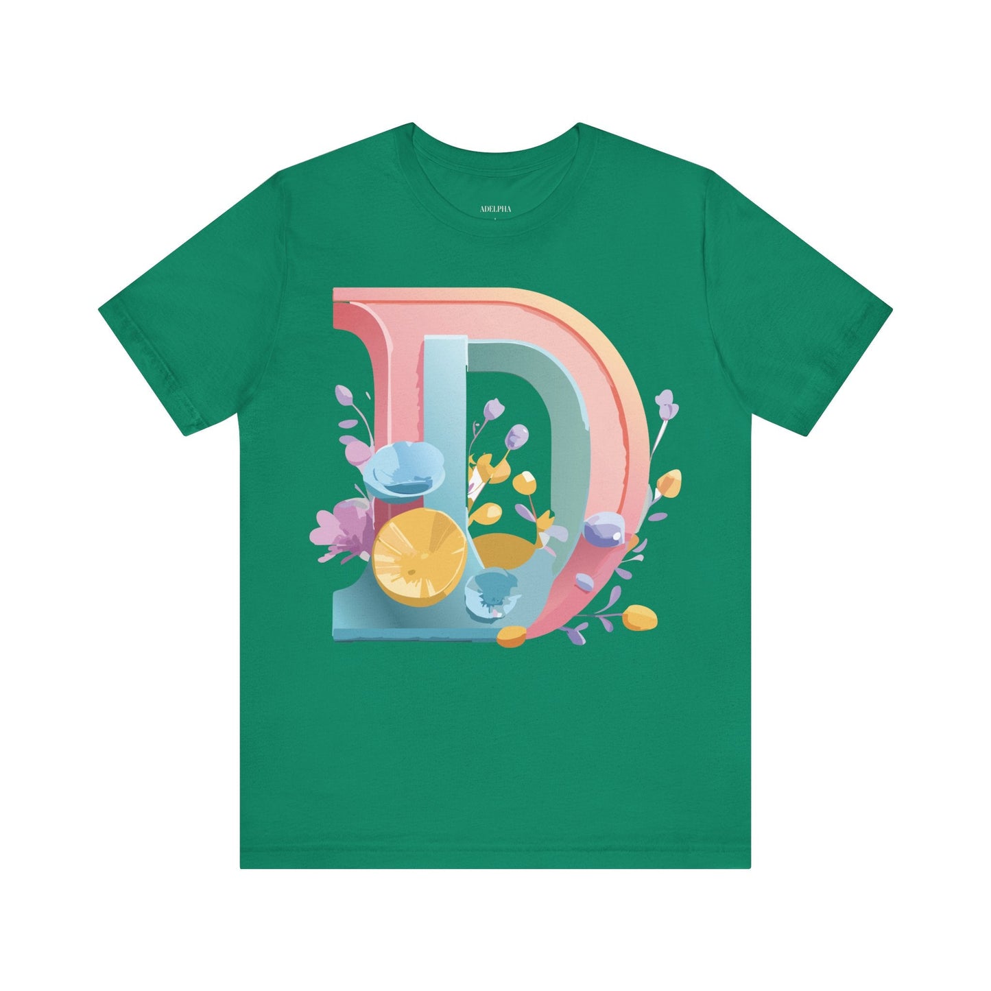 Letter D Shirt Unisex Jersey Graphic Tee From Adelpha With Vintage Inspired Artwork Short Sleeve