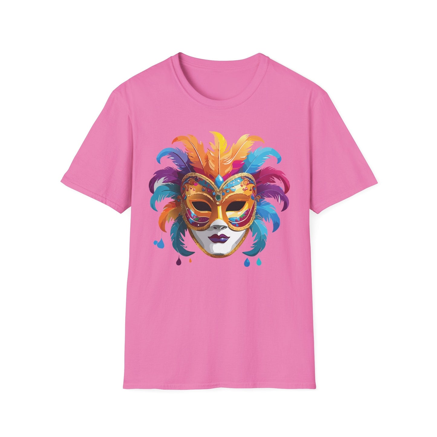 Mask Graphic Unisex Cotton Masquerade Design Artwork Tee 28