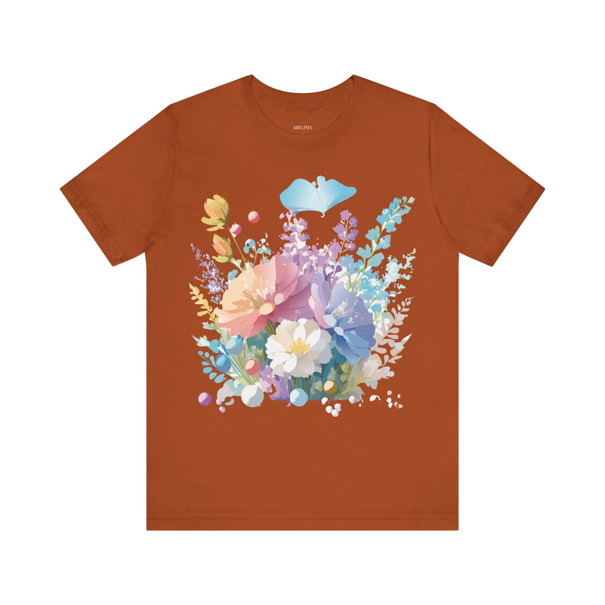 Floral Graphic Tee Shirt - Bella+Canvas Unisex 100 Cotton 9