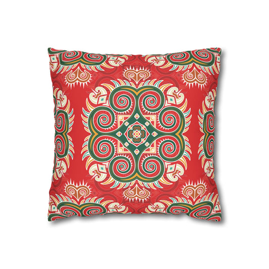 Funda de almohada de gamuza sintética con adorno