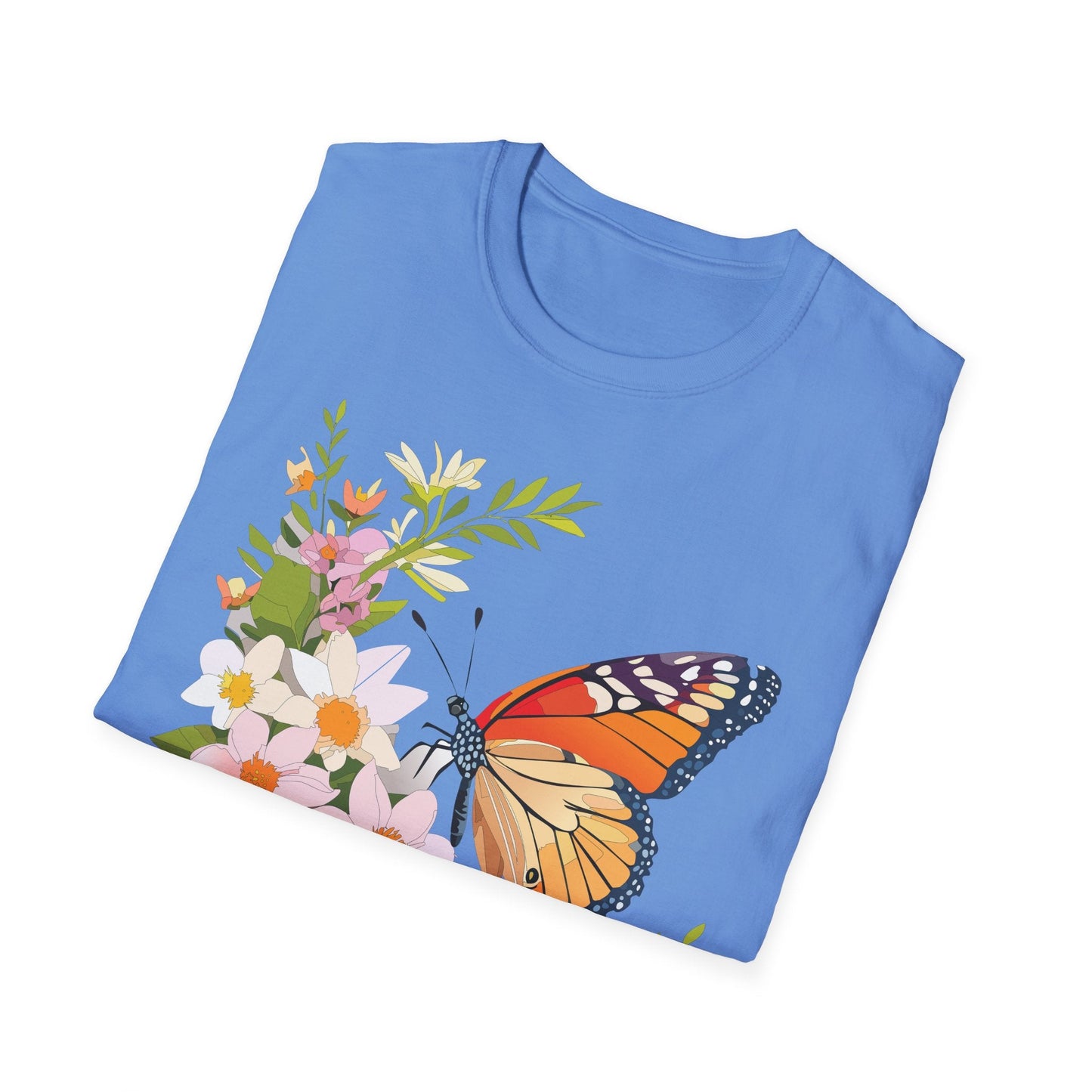Monarch Butterfly T Shirt Unisex Softstyle Gildan 64000 100 Percent Cotton Tee Breathable