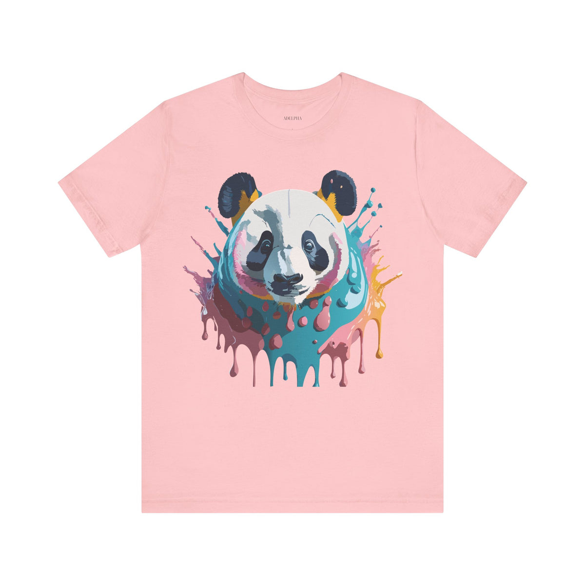 Panda Graphic Unisex Cotton Bella+Canvas Tee with Art Animal Design e144