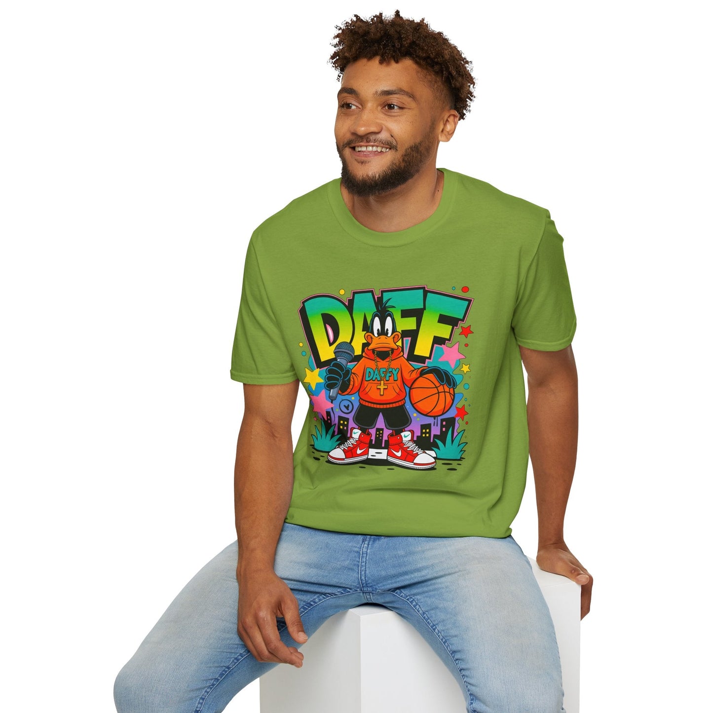 Unisex Cartoon T Shirt With Animation Design Funny Animals Tee Gildan Softstyle 64000