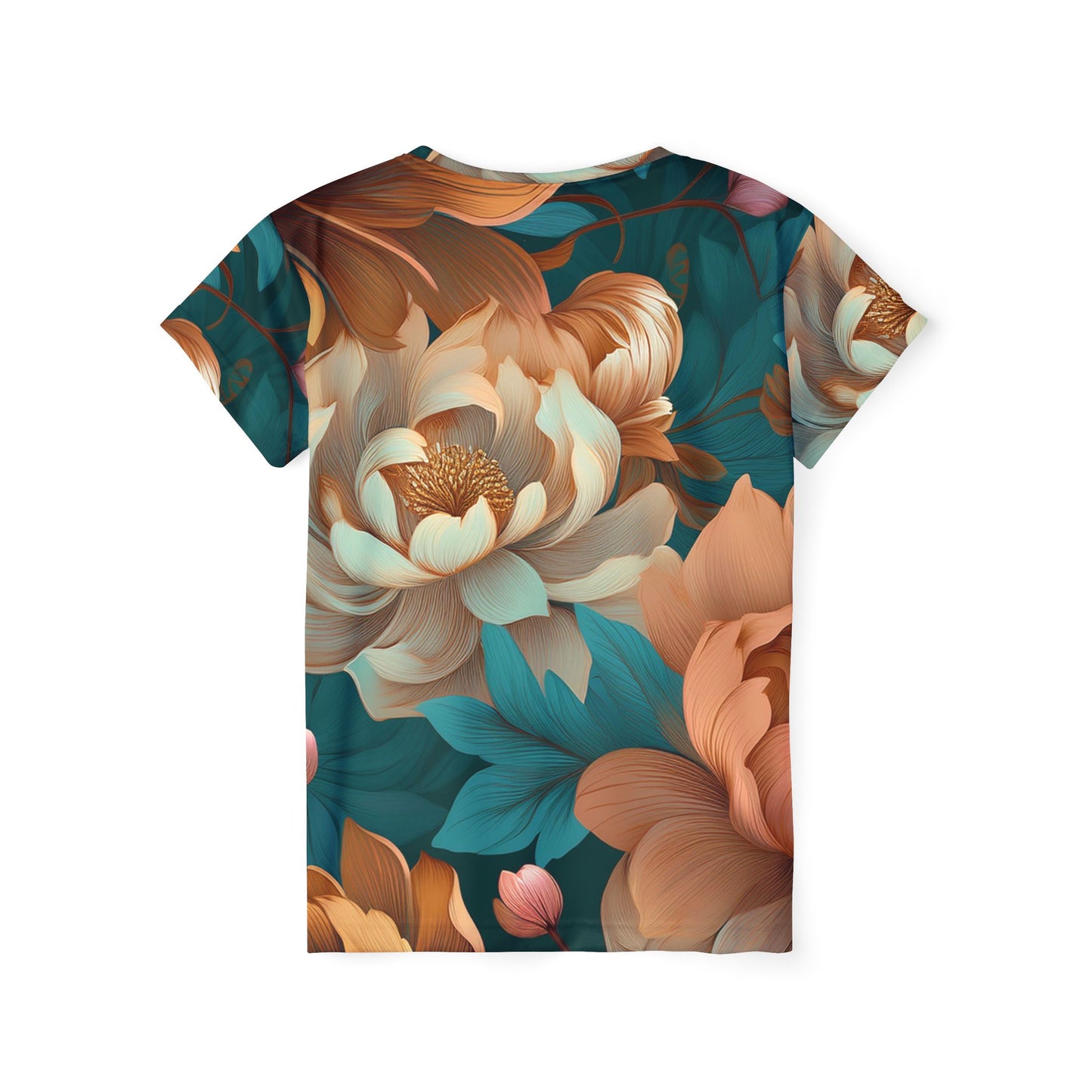 Women Poly T-Shirt with Floral Print