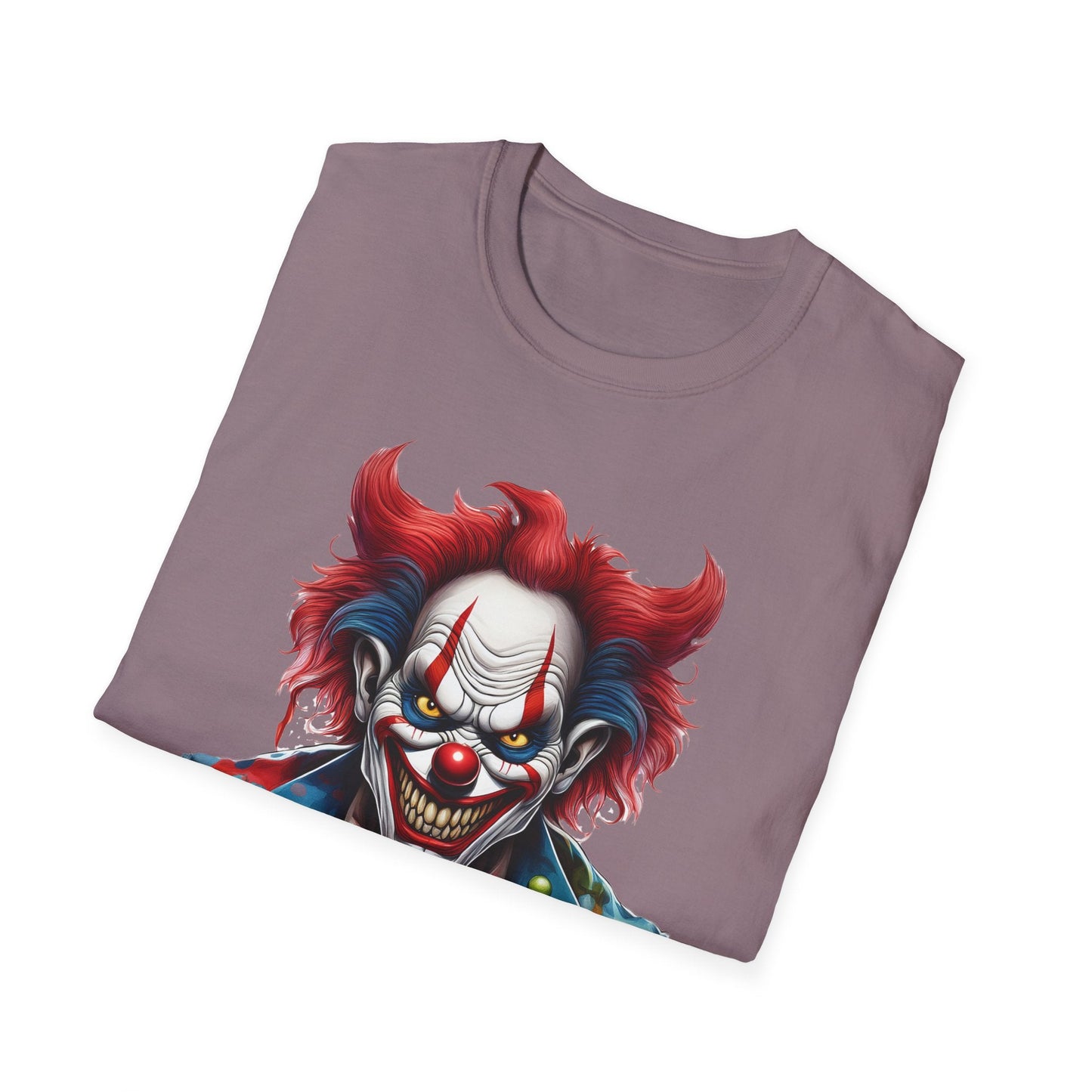 Unisex Clown Shirt With Funny Man Circus Print Tee Gildan Softstyle 64000 Classic Comfort Wear