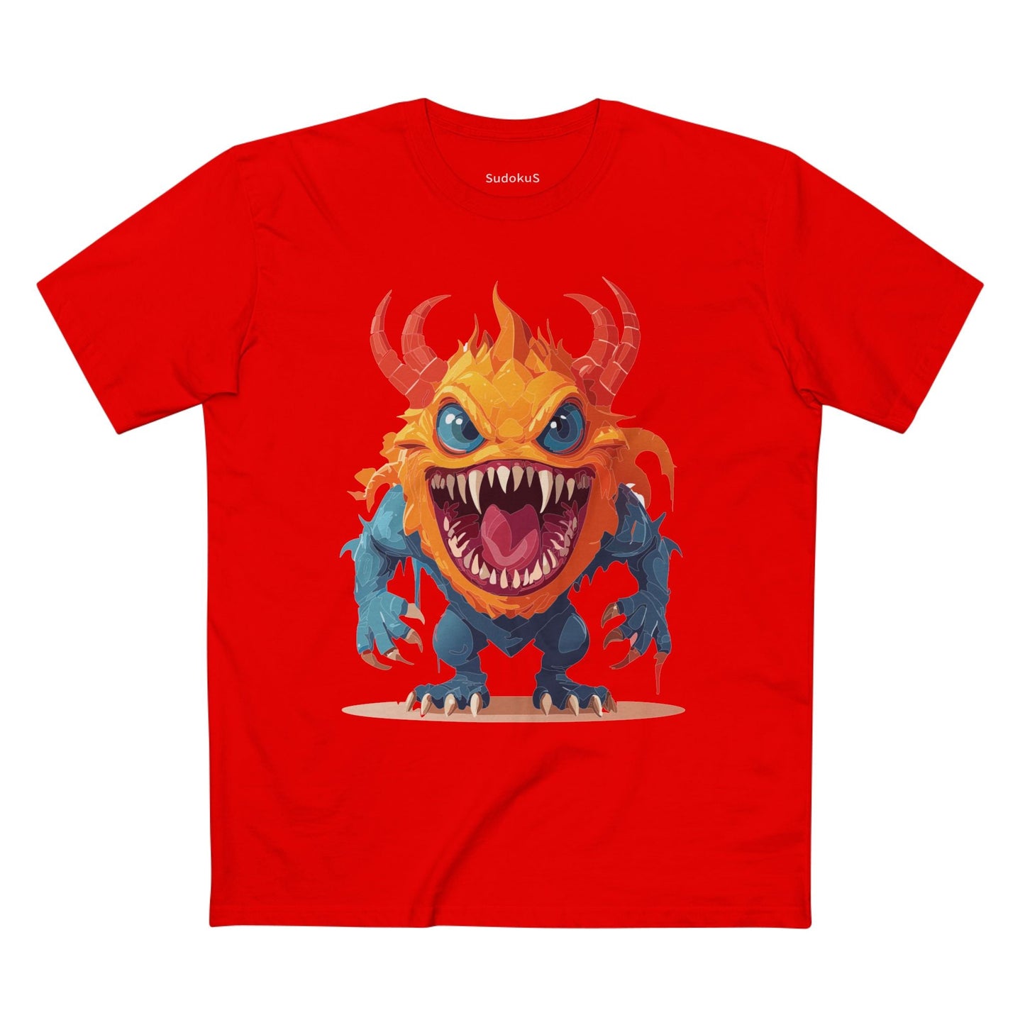 Cartoon Monsters Graphic Unisex 100 Cotton Staple Tee 26