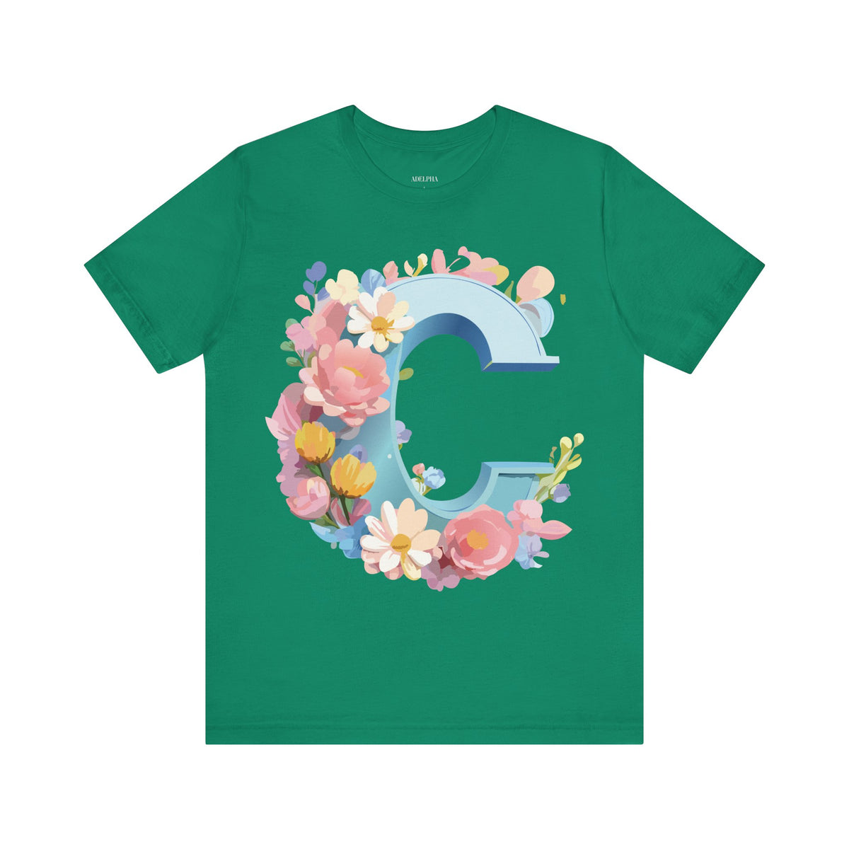 Letter C Graphic Unisex Cotton Bella+Canvas Tee with Art Letter Design