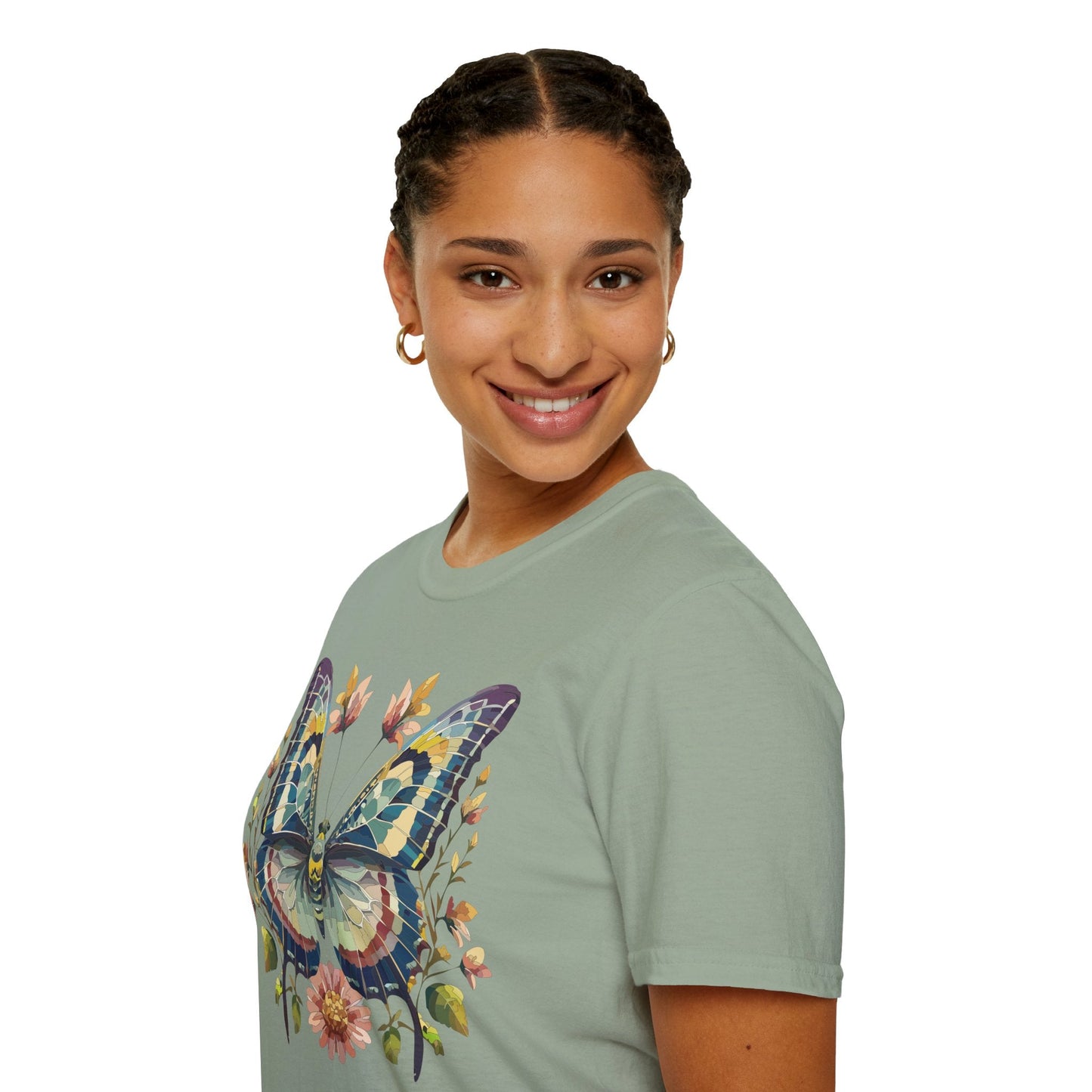 Butterfly Shirt Unisex T Shirt With Monarch Design Gildan Softstyle 64000 Ring Spun Cotton Tee