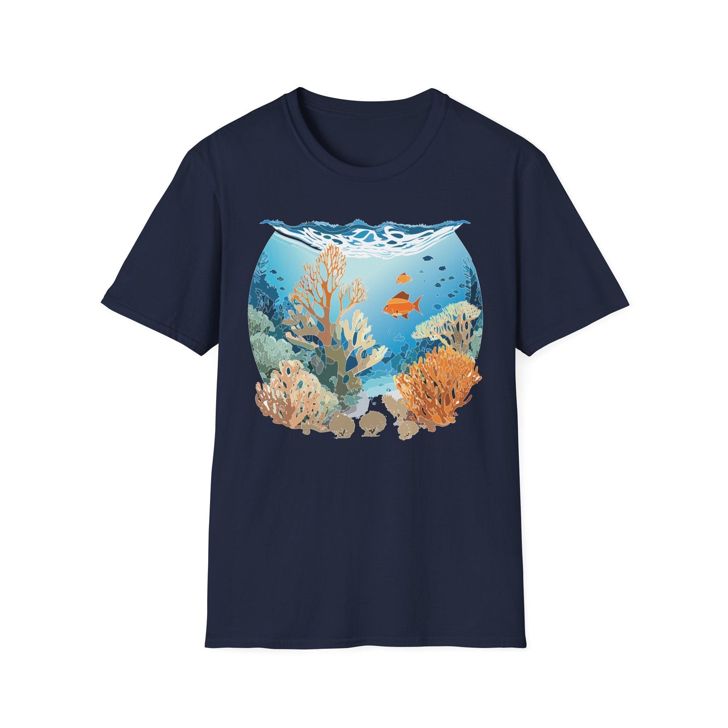 Ocean Tee Shirt Unisex Gildan Softstyle Cotton Tee Shirt 64000 Lightweight Breathable Comfort