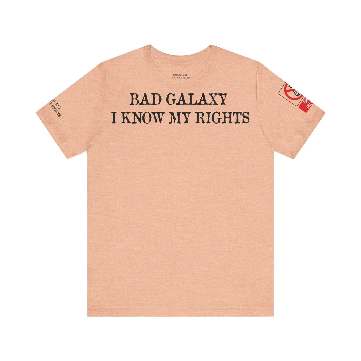 Red Stamp Tee Shirt Made In USA With 100 Percent Cotton Eco Inks From Bad Galaxy Official
