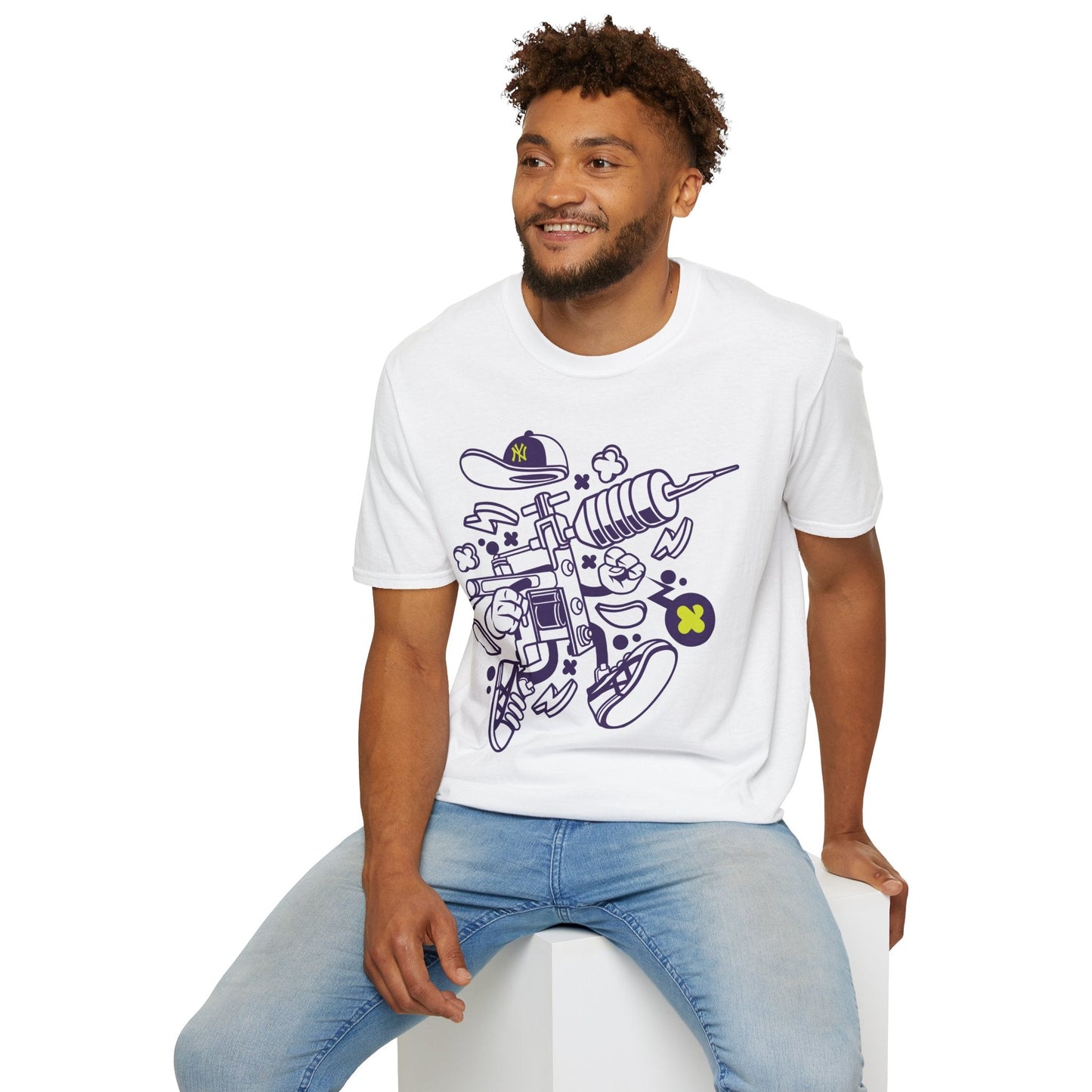 Cartoon Animation T Shirt Funny Tee Shirt Unisex Gildan Softstyle 64000 100 Percent Ring Spun Cotton