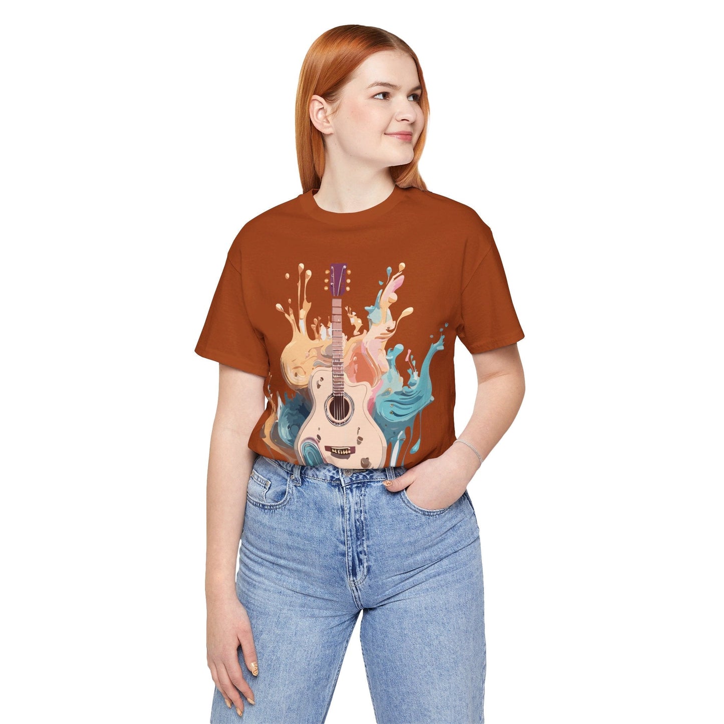 Music Graphic Unisex 100 Cotton Vintage Art with Musical Elements Tee 67