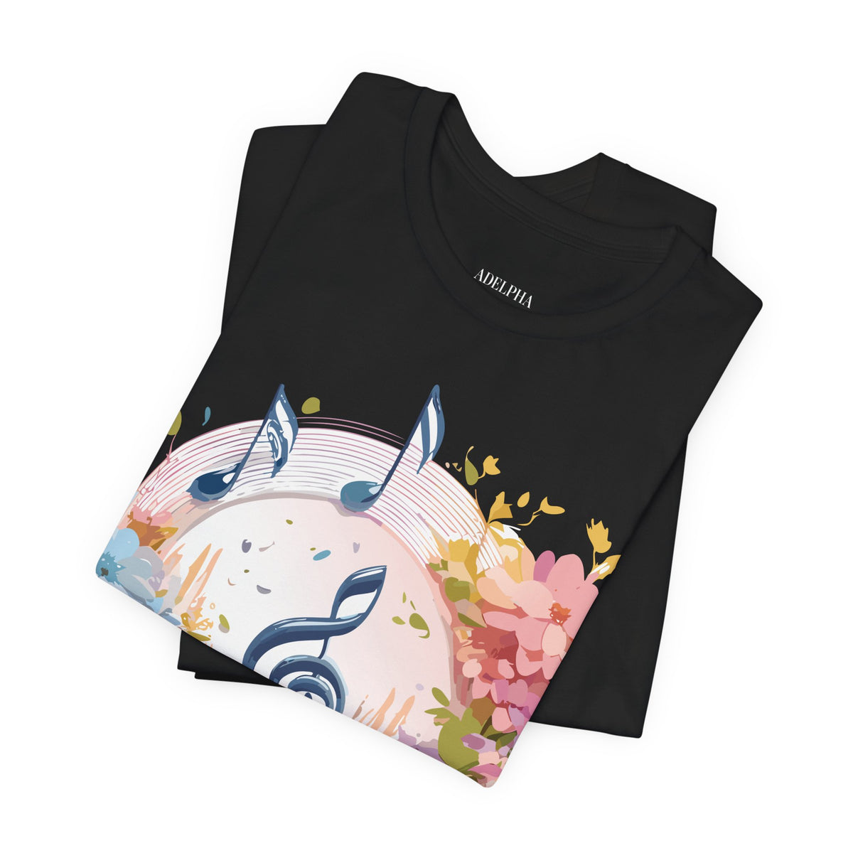 Music Graphic Unisex Cotton Bella+Canvas Tee with Art Design n154
