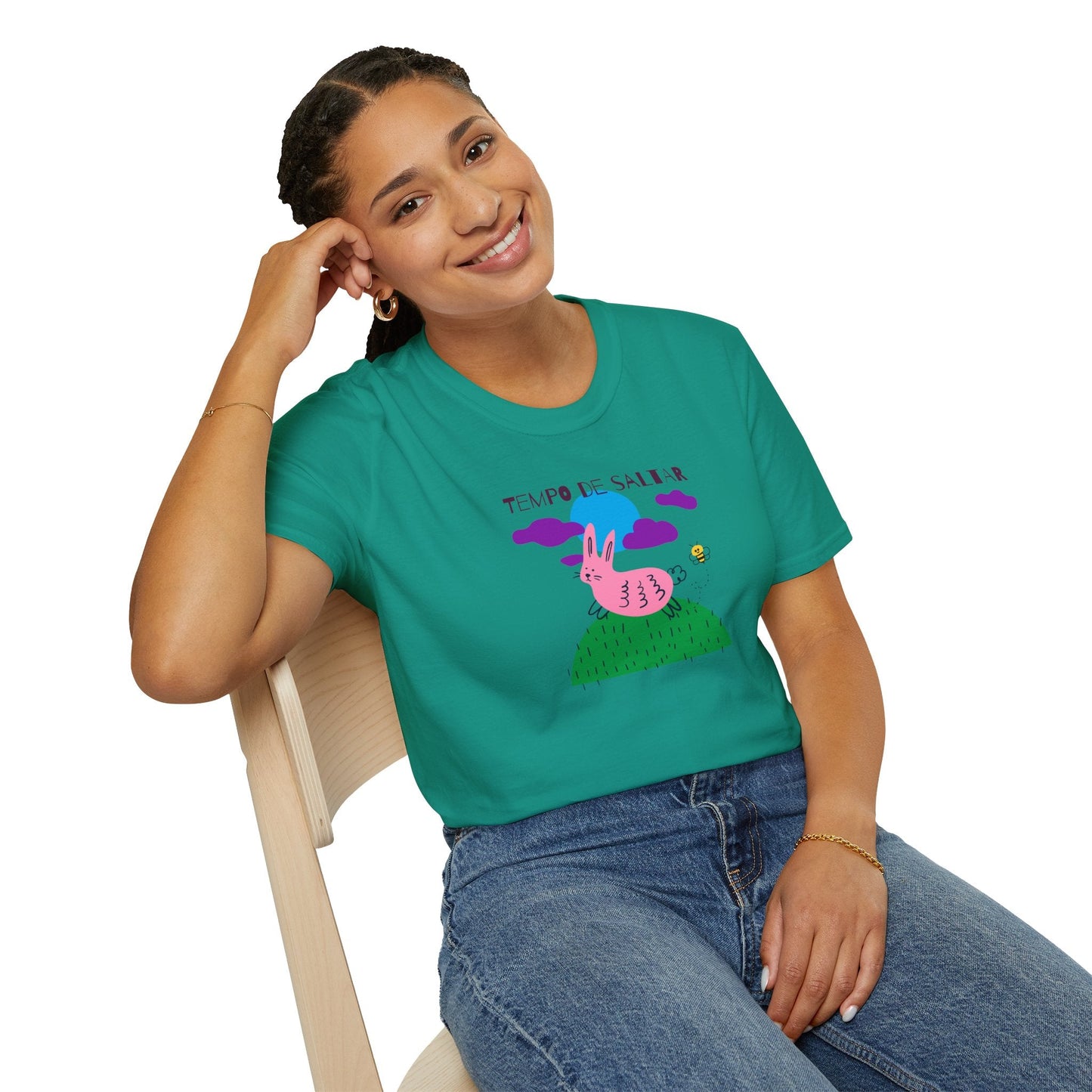 Funny Easter T Shirt Unisex Softstyle 64000 Art Design With Easter Prints 100 Percent Ring Spun Cotton