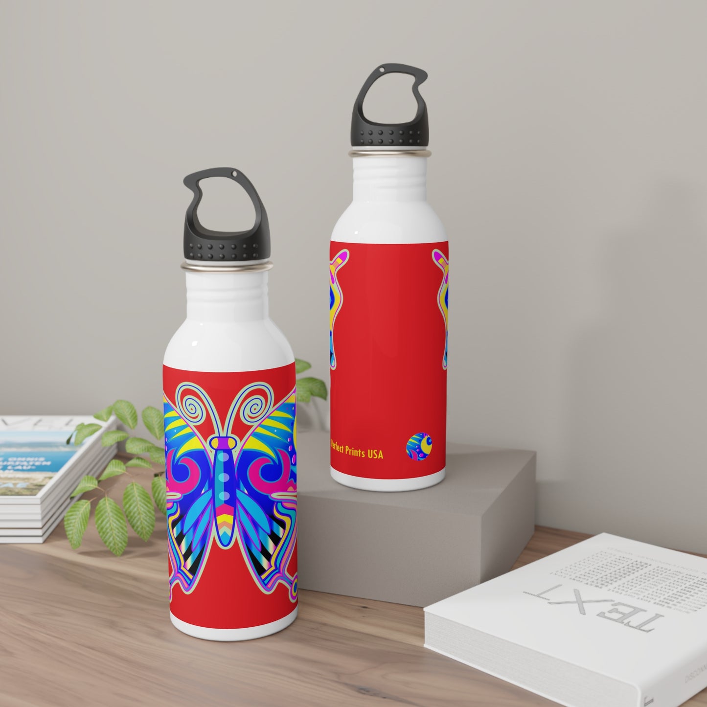 Bouteille d'eau Tumbler avec des motifs artistiques 