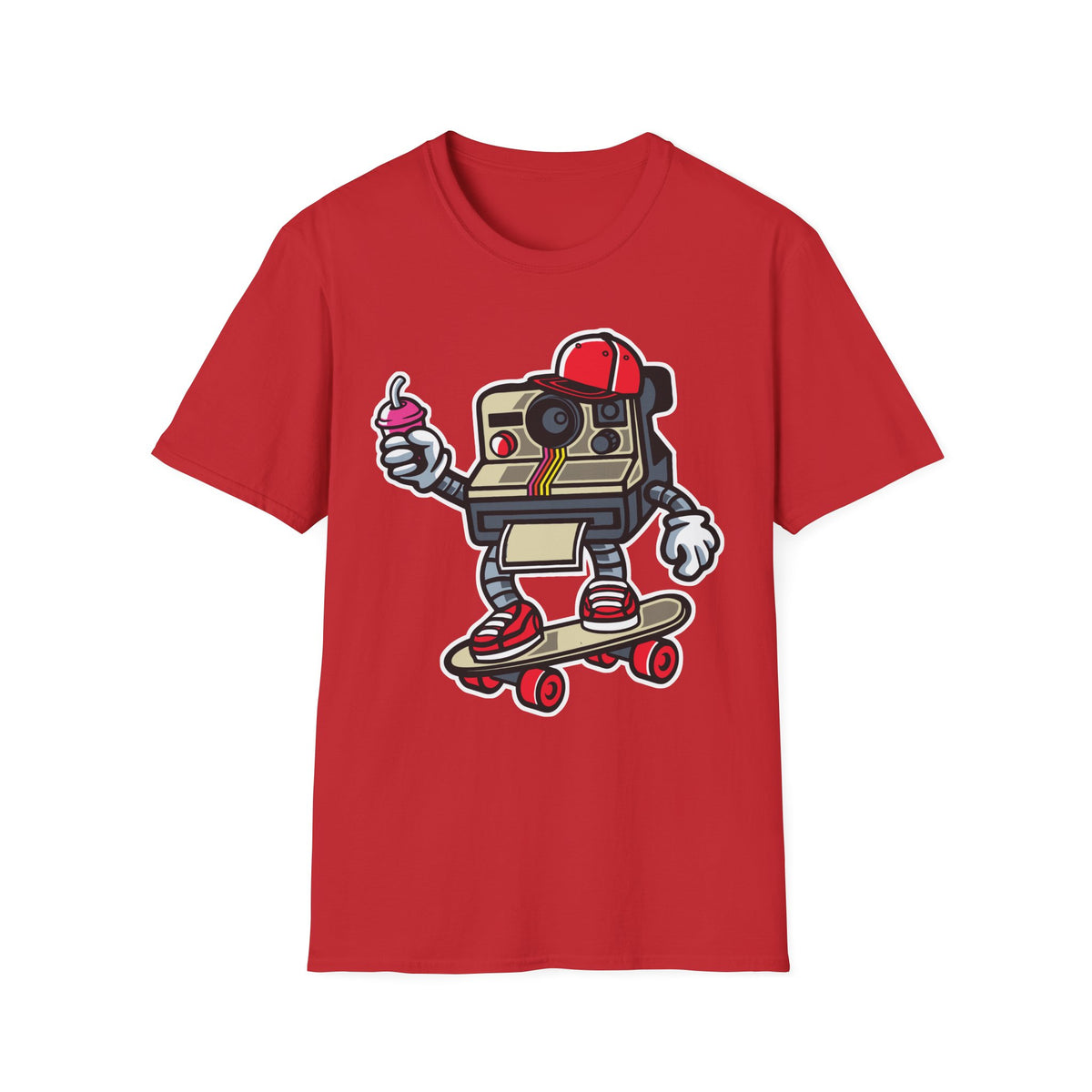 Unisex Cotton T-Shirt with Cartoon Graphic Design