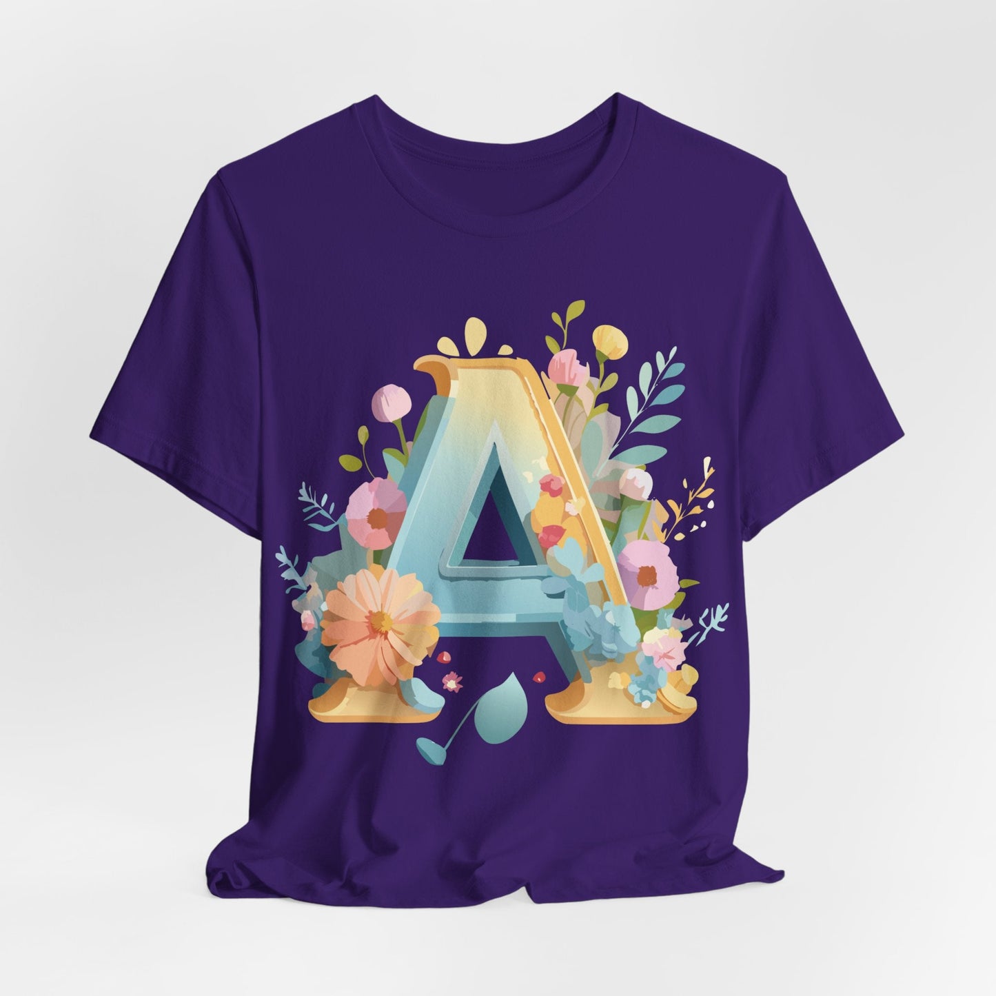 Letter A Shirt Graphic Tee Unisex Jersey Short Sleeve Adelpha Vintage Inspired Art Design