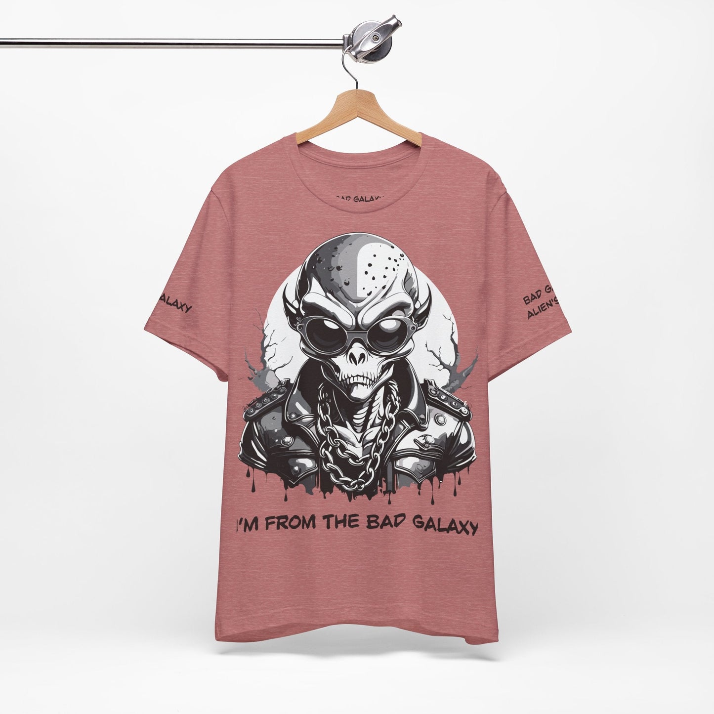 Tee Shirt With Alien From Bad Galaxy Made To Order One Hundred Percent Cotton Eco Inks Free Shipping