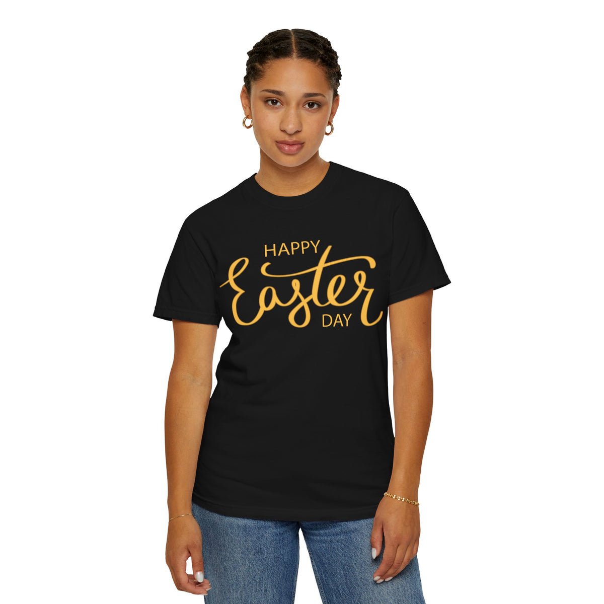 Happy Easter Day T-Shirt, Tee Shirt with Easter Signature, T Shirt with Easter Prints, Tee Shirt with Easter Design